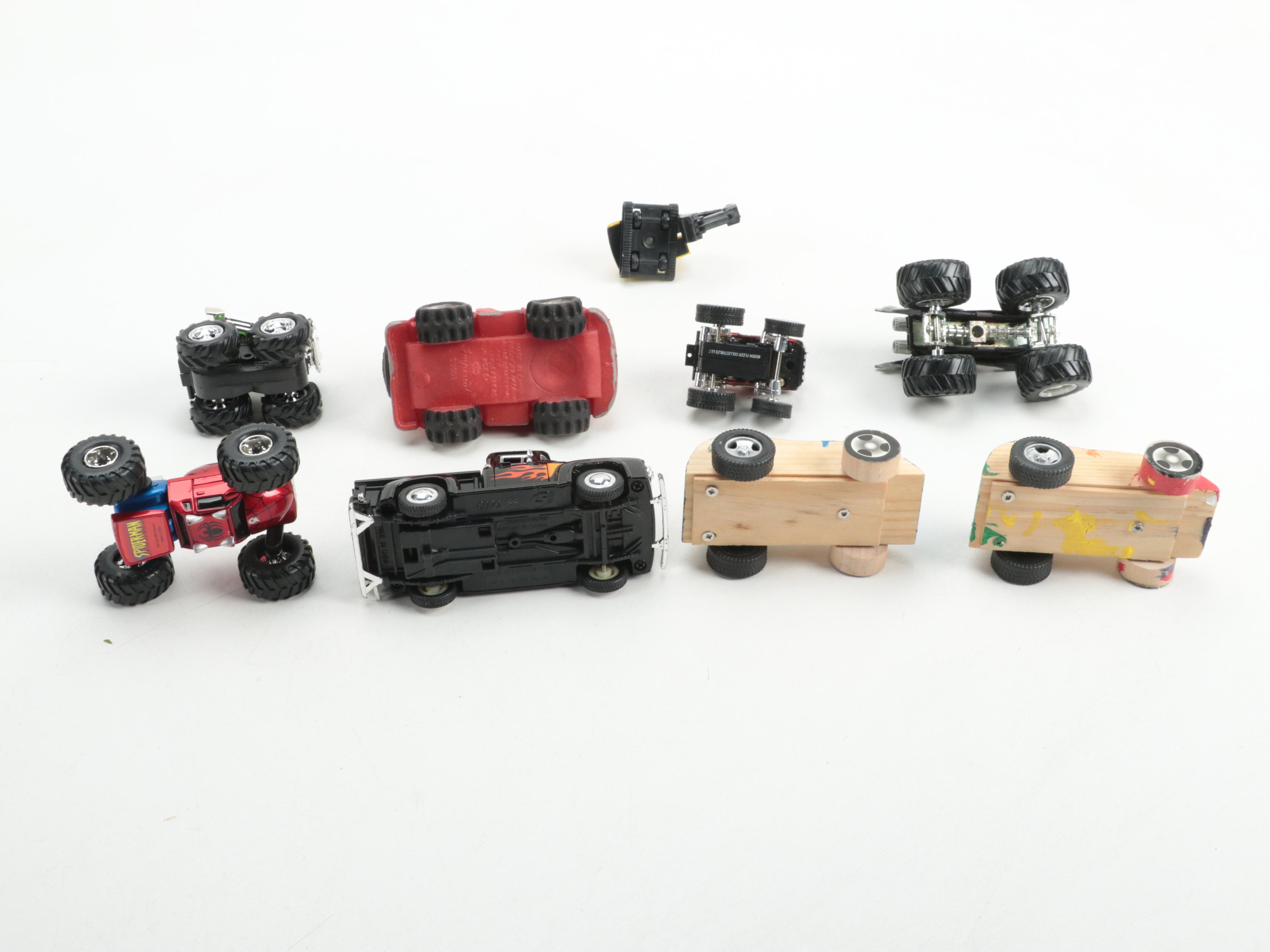 Transformer Action Figure with Other Cars and Race Track