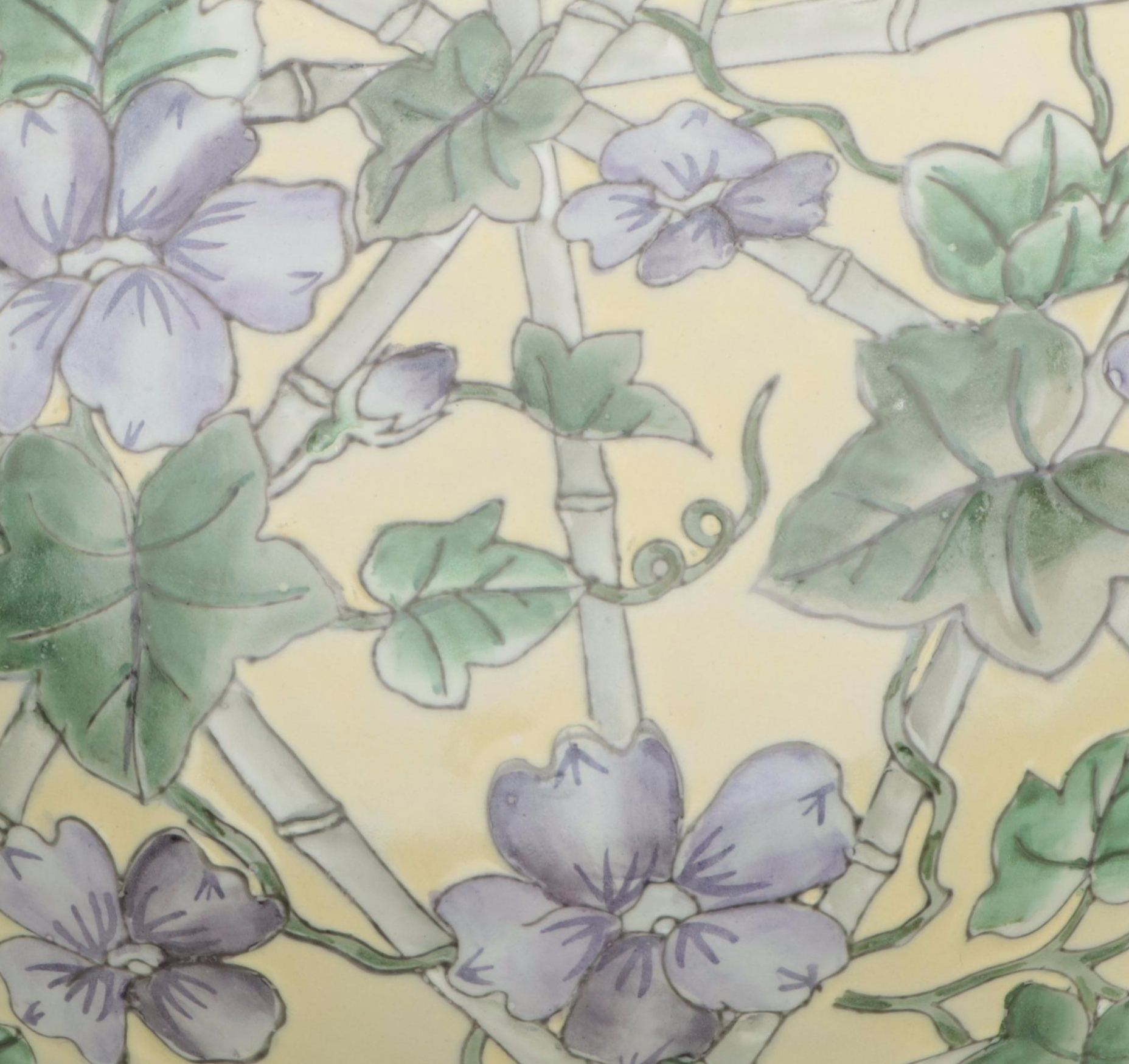 Andrea by Sadek Chinese Style Porcelain Bowl With Brass Twist Candlesticks