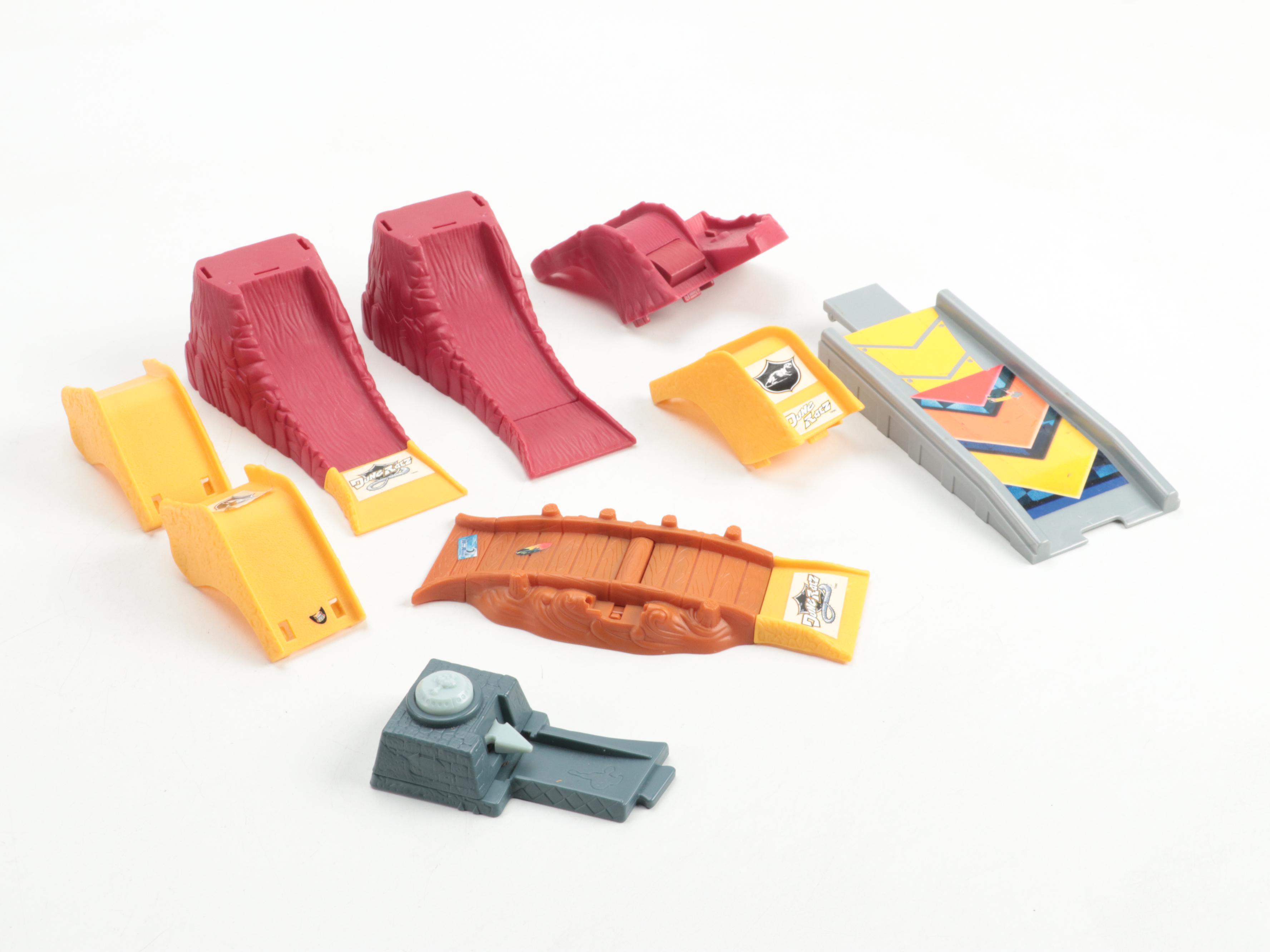 Transformer Action Figure with Other Cars and Race Track