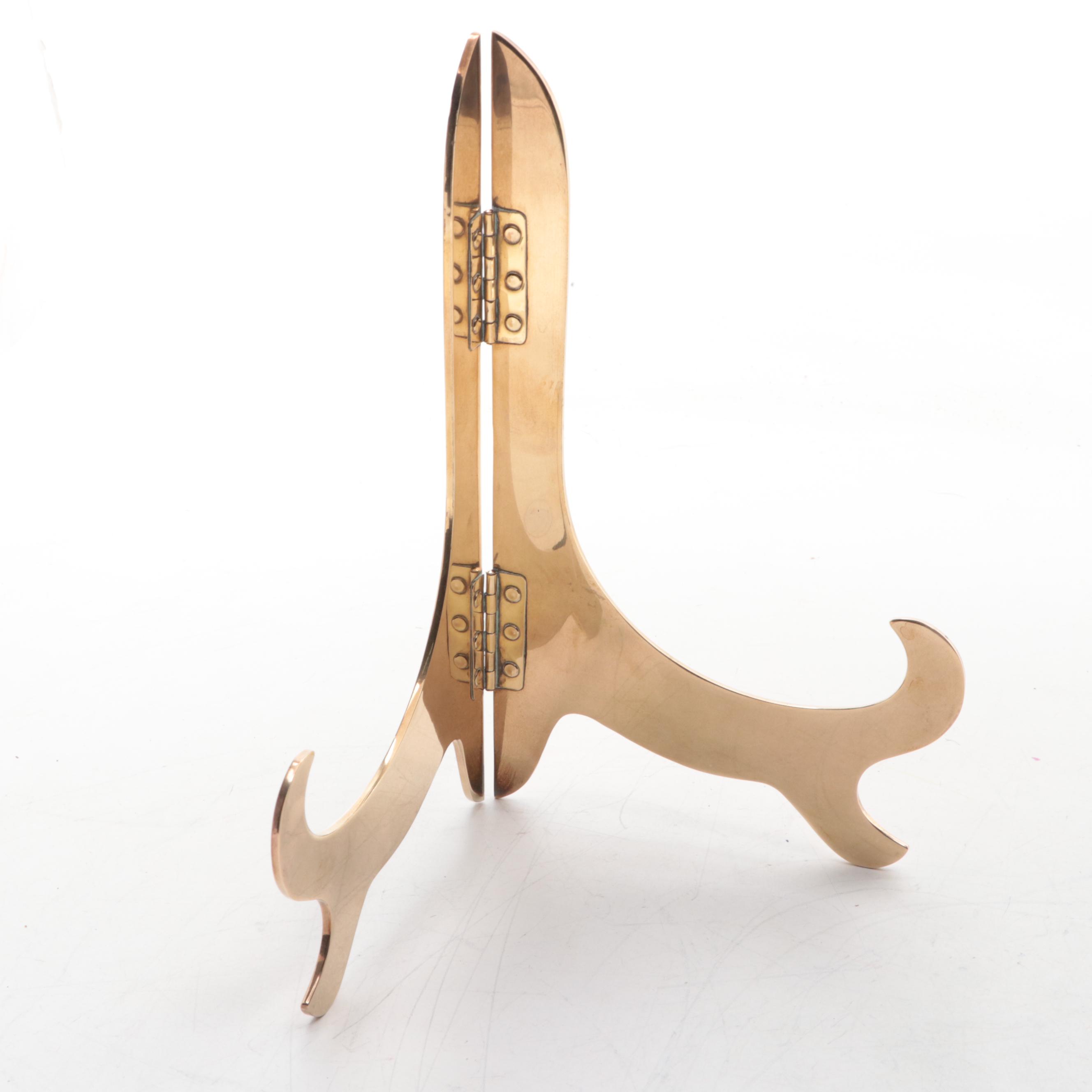 Andrea by Sadek Chinese Style Porcelain Bowl With Brass Twist Candlesticks