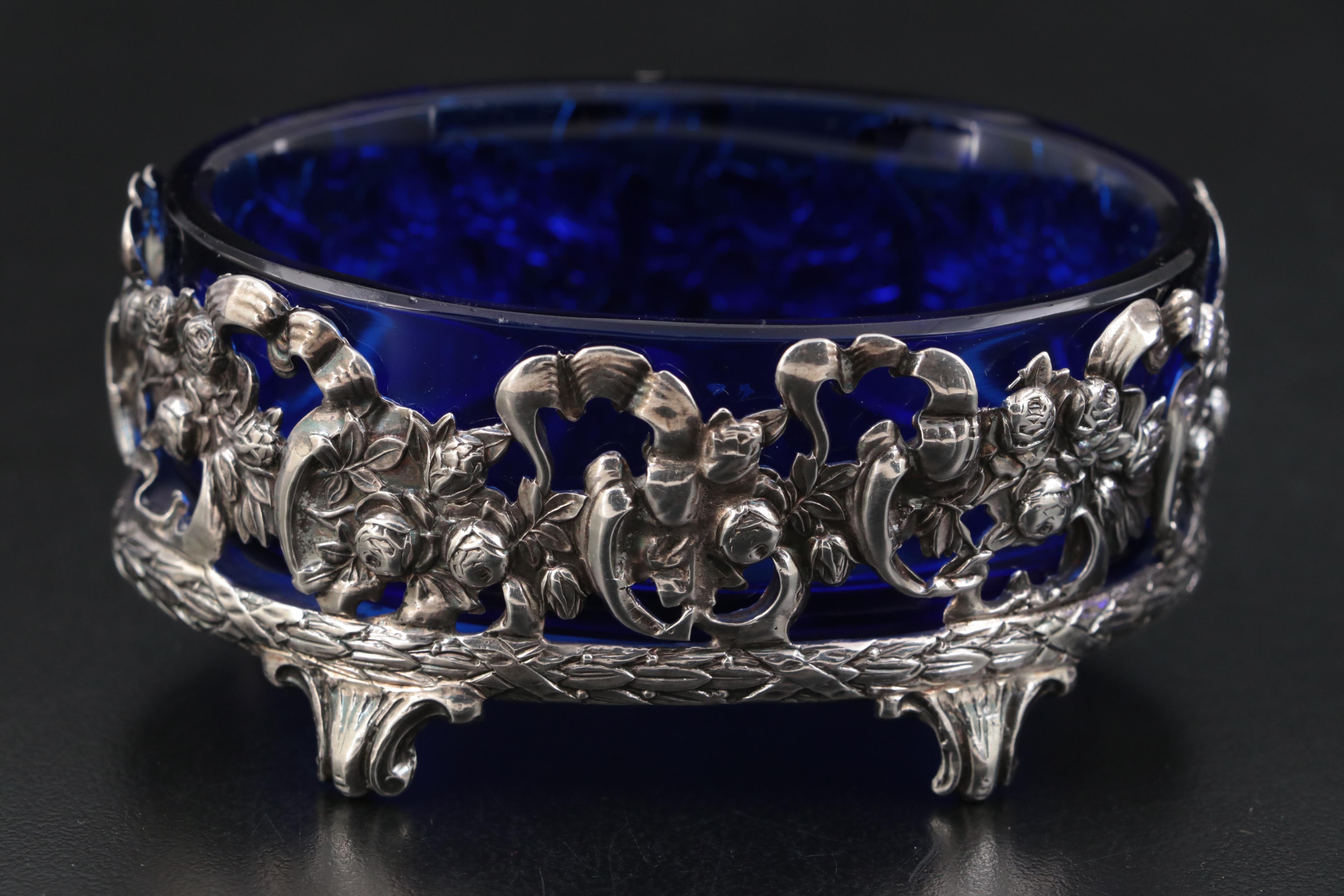 Sterling and 800 Silver Salt Cellars and Salt Spoons