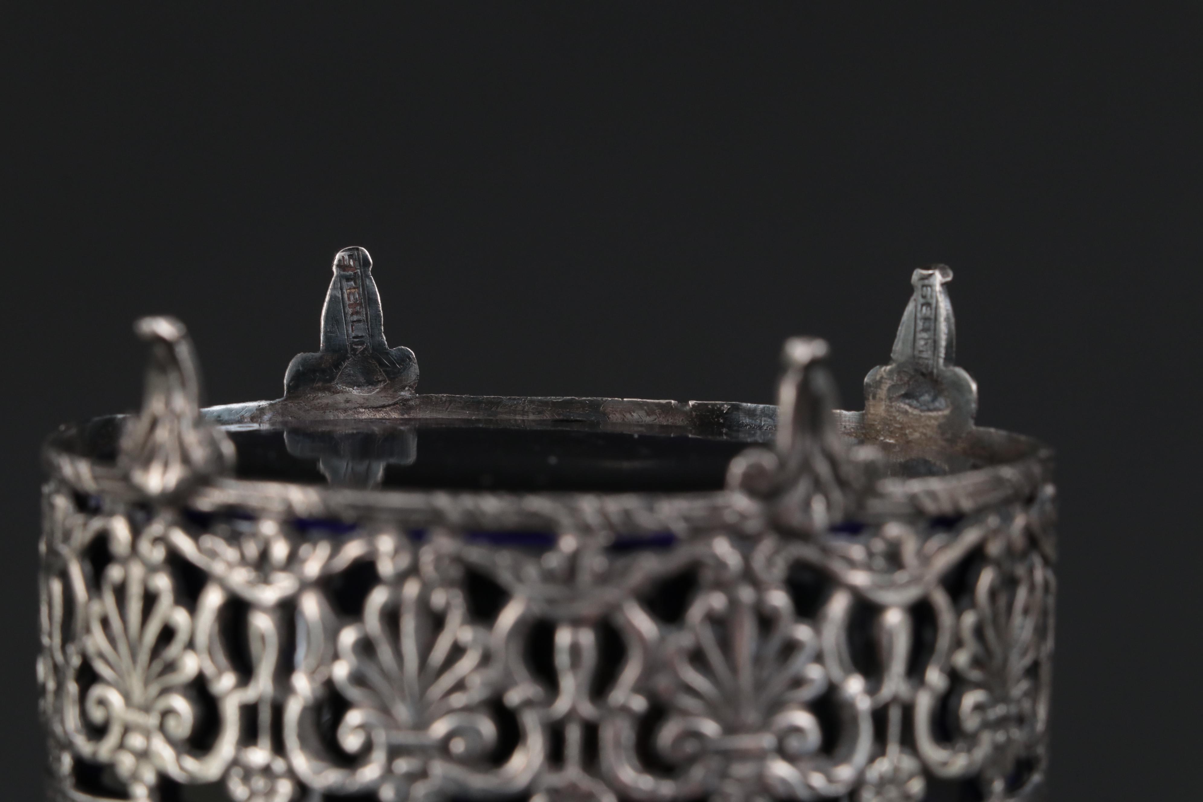 Sterling and 800 Silver Salt Cellars and Salt Spoons