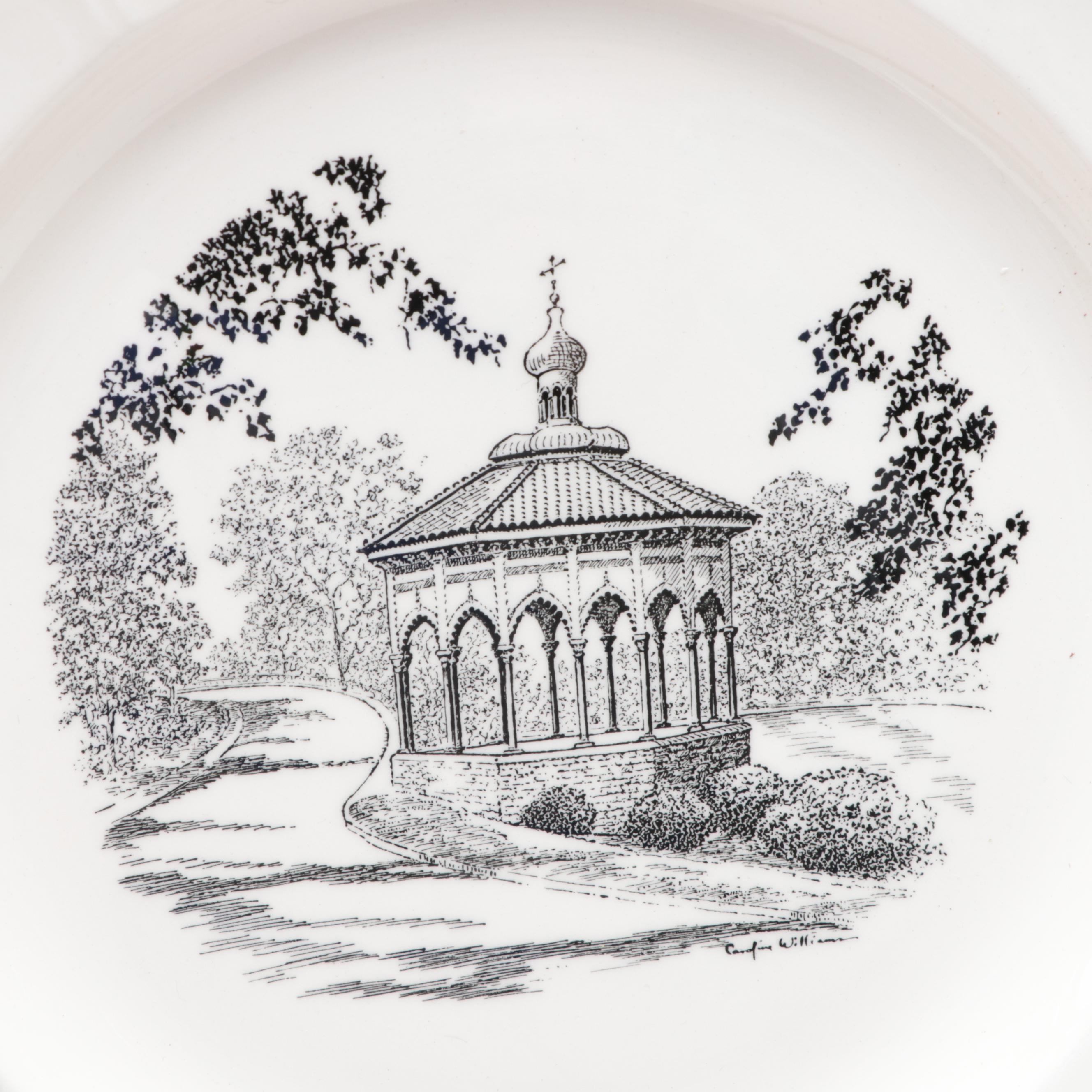 Wedgwood Dinner Plates after Caroline Williams CIncinnati Landmarks
