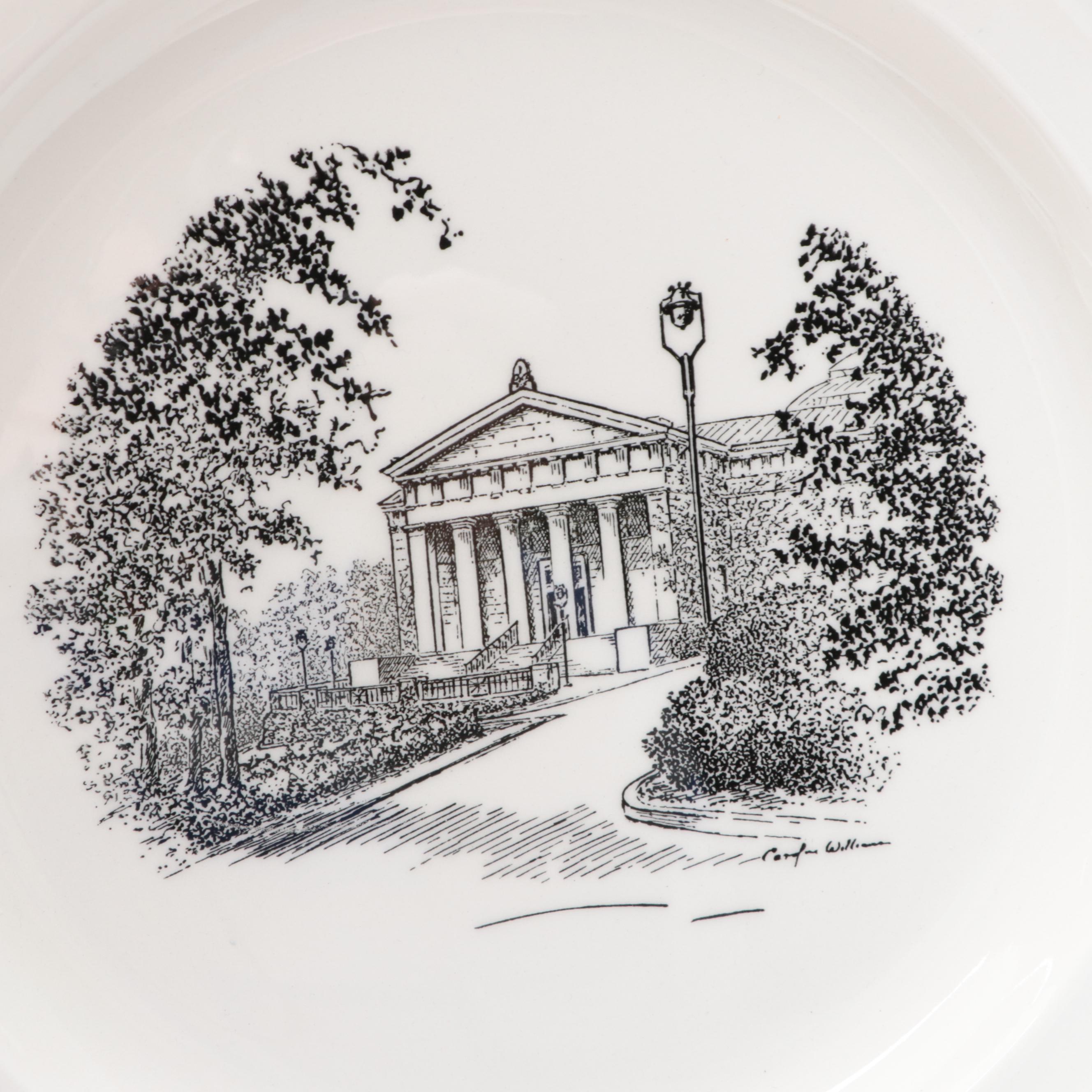 Wedgwood Dinner Plates after Caroline Williams CIncinnati Landmarks