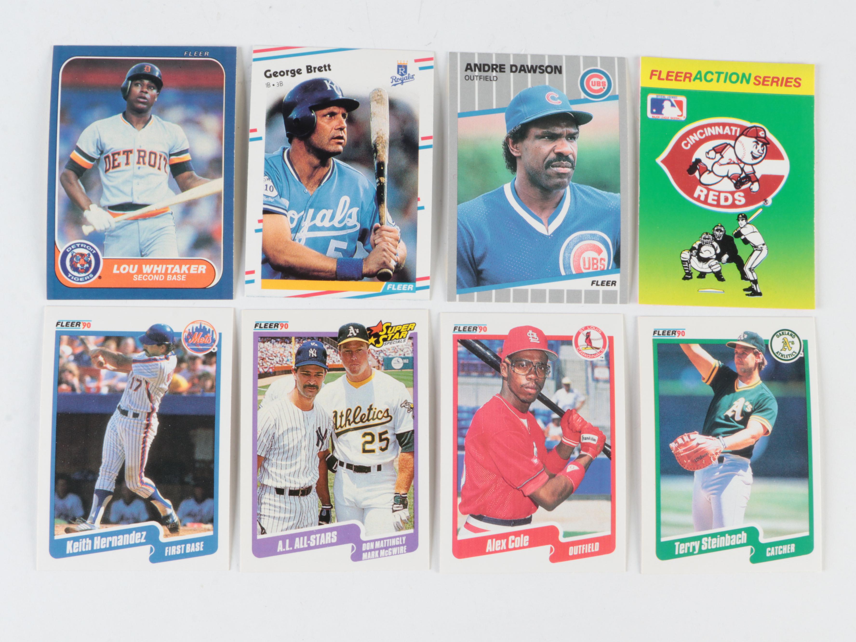 Fleer Baseball Cards Partial Sets with Schmidt, Brett, Rose, More, 1980s–1990s