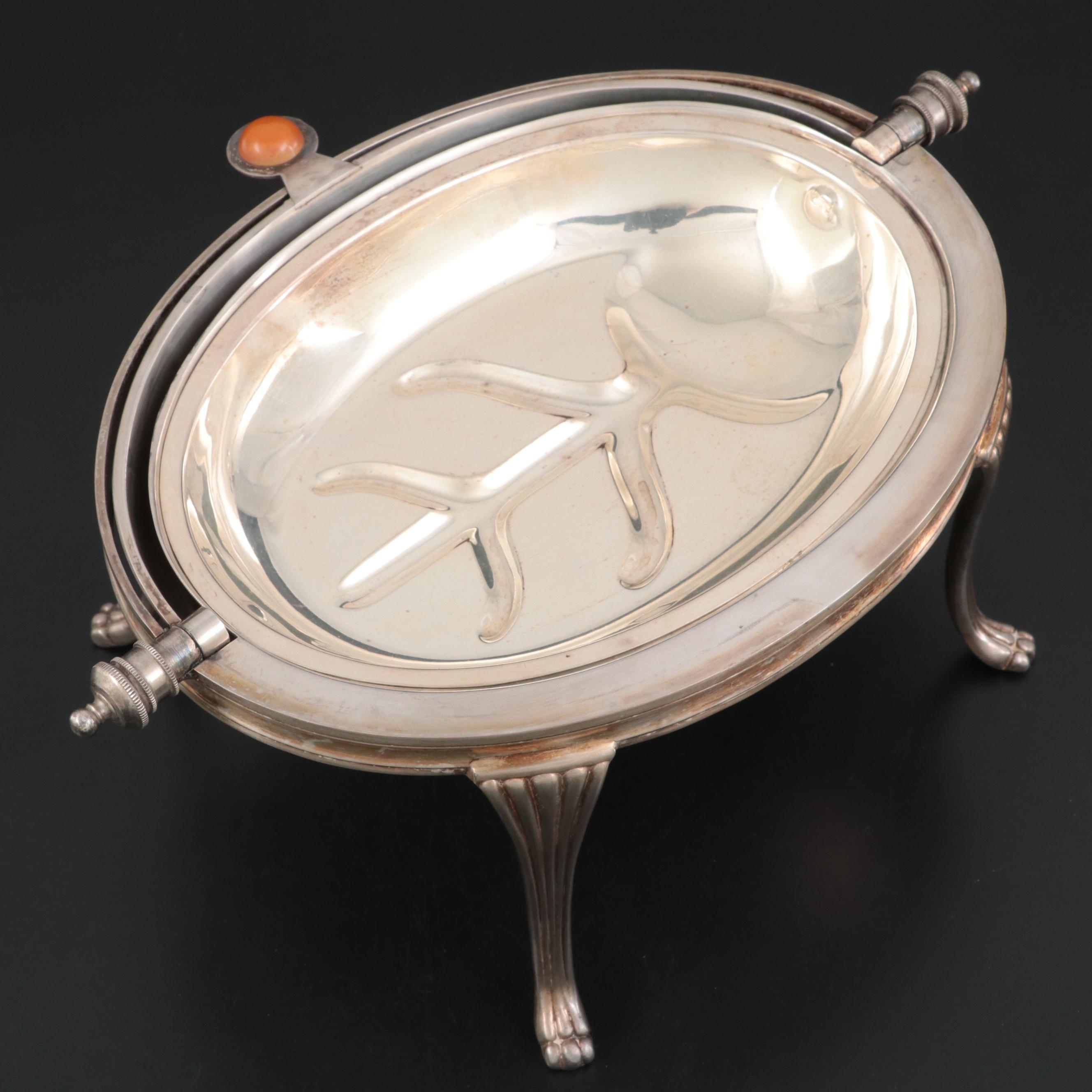 Adams Style Silver Plate Domed Breakfast Server with Other Serving Pieces