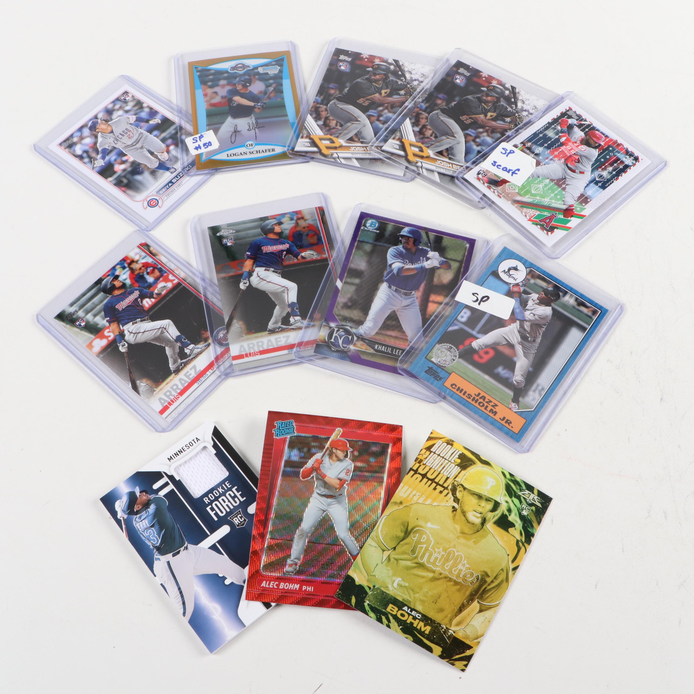 Topps, More Baseball Cards with Signed Rookies, Adell, Bell, Bohm, 2000s–2020s