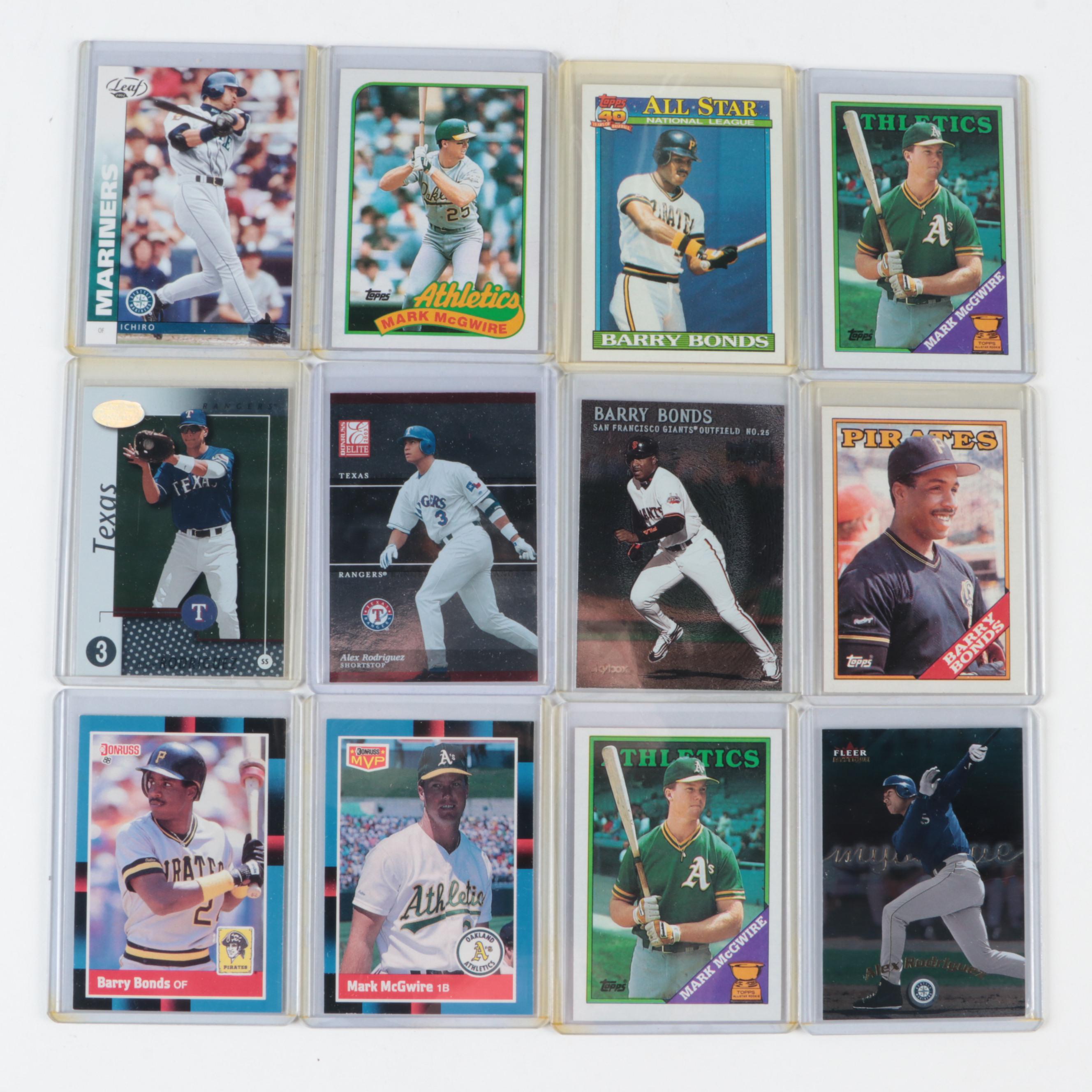 Topps and More Rodriguez, McGwire, Bonds, Ichiro Baseball Cards, 1990s–2010s