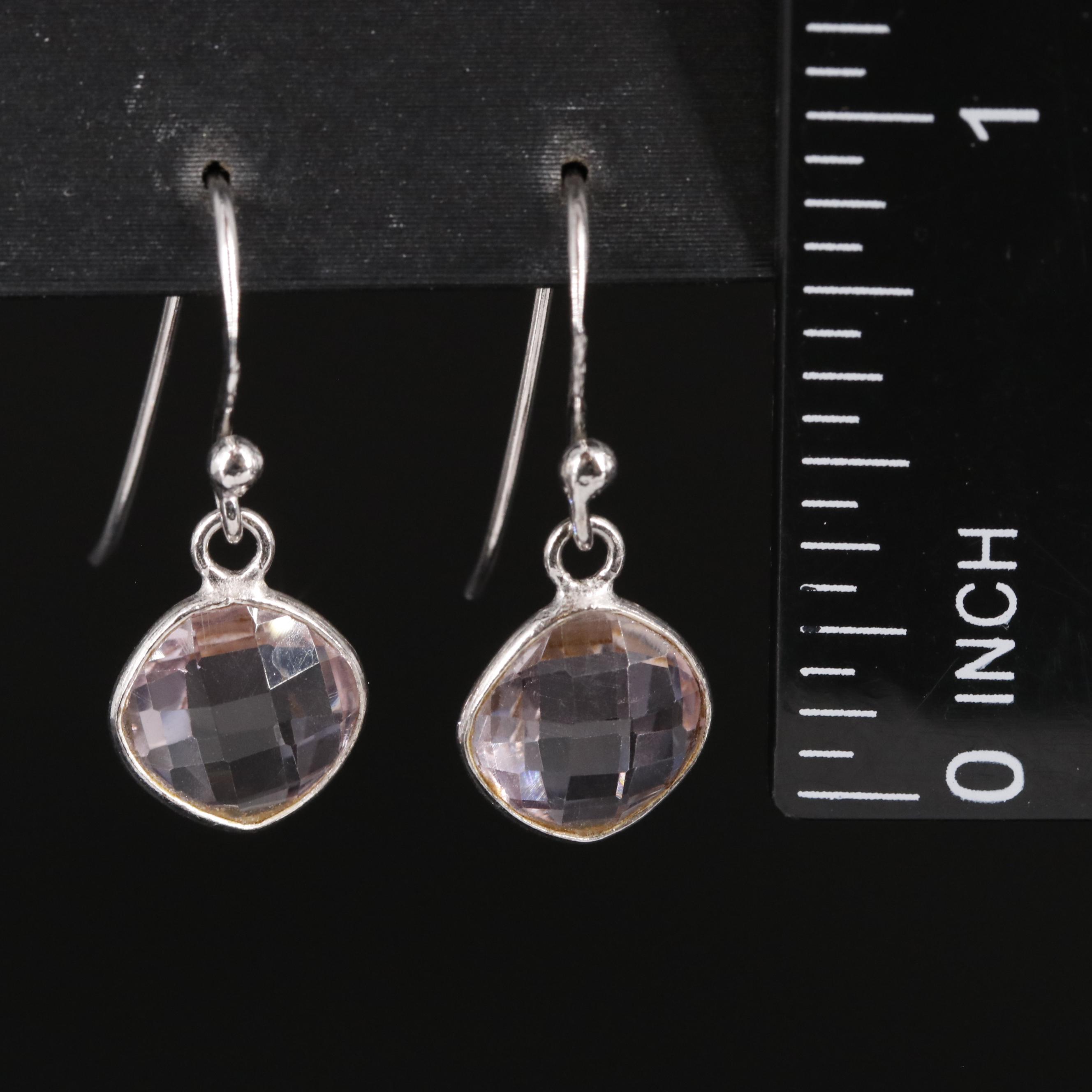 Sterling Amethyst Dangle Earrings
