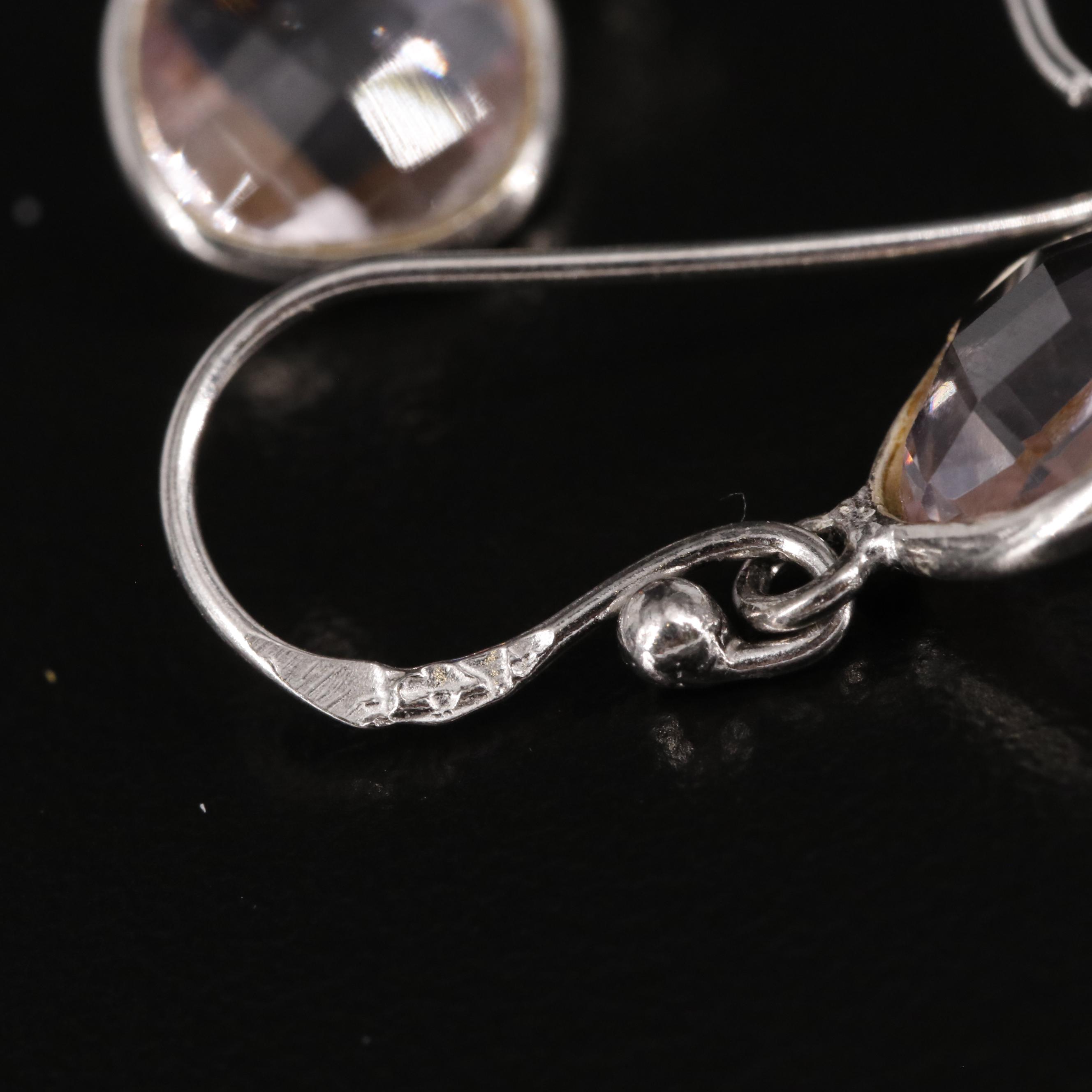 Sterling Amethyst Dangle Earrings