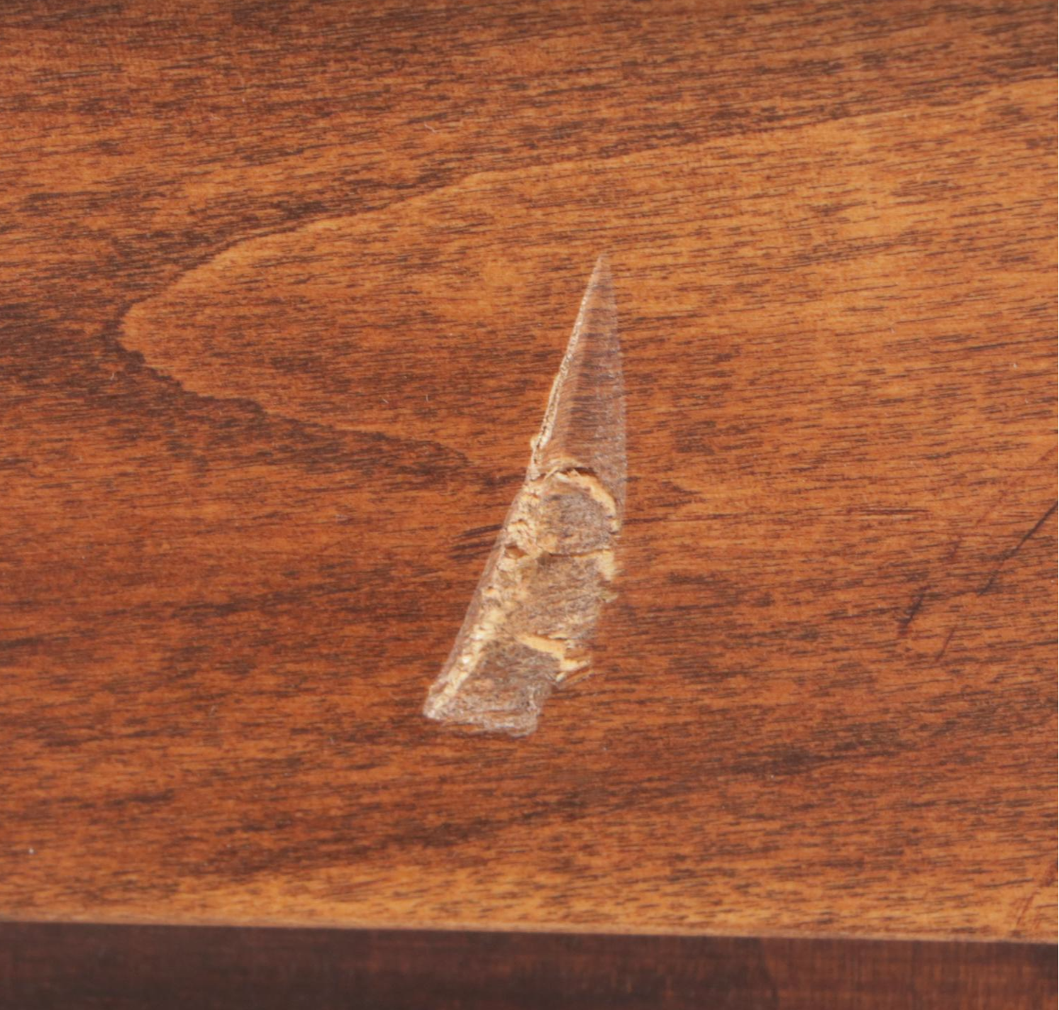 French Provincial Style Fruitwood-Stained and Crossbanded Double-Pedestal Desk