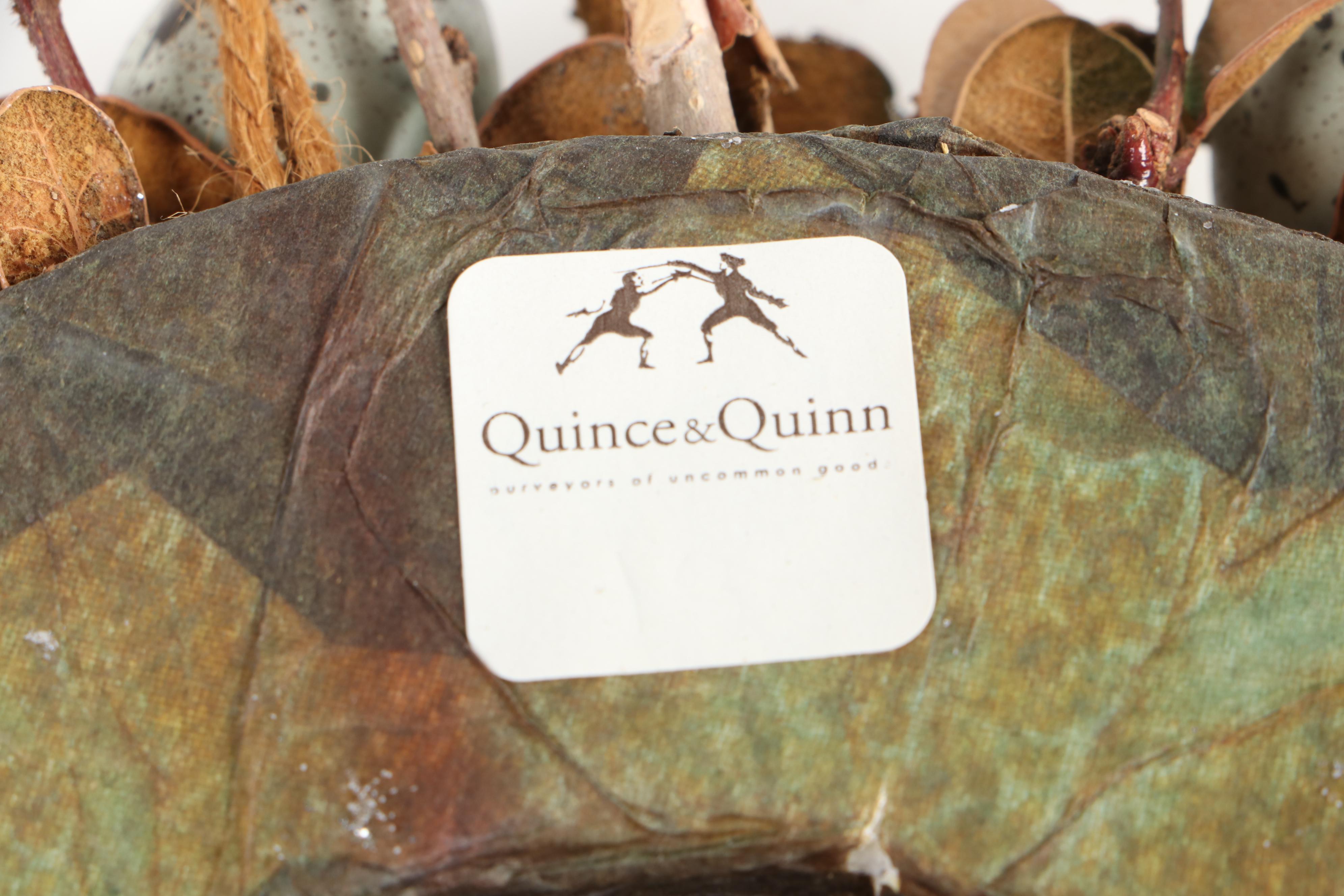 Lee Karen Loving Cup Lamp with Quince and Quinn Wreath