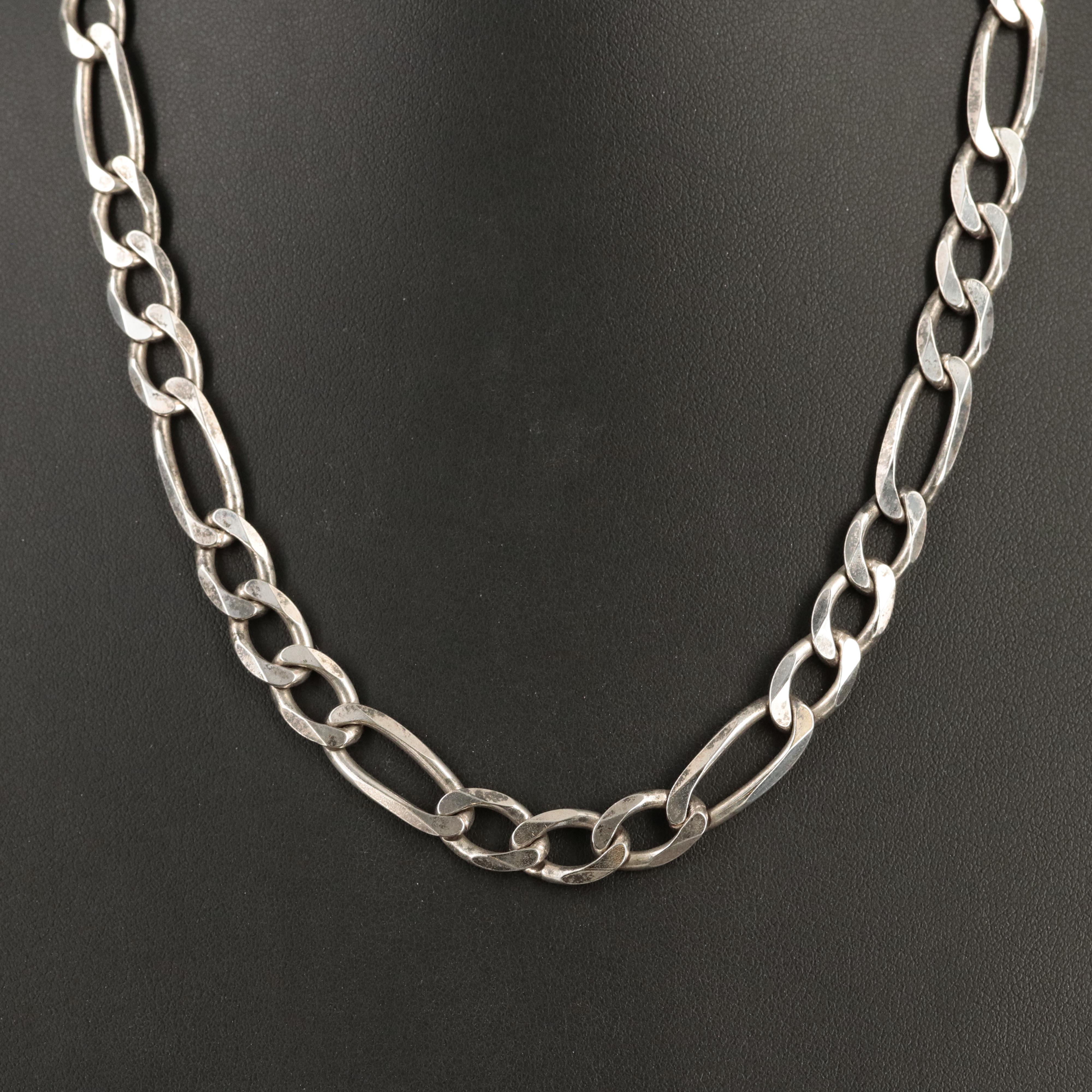 Italian Sterling Figaro Chain