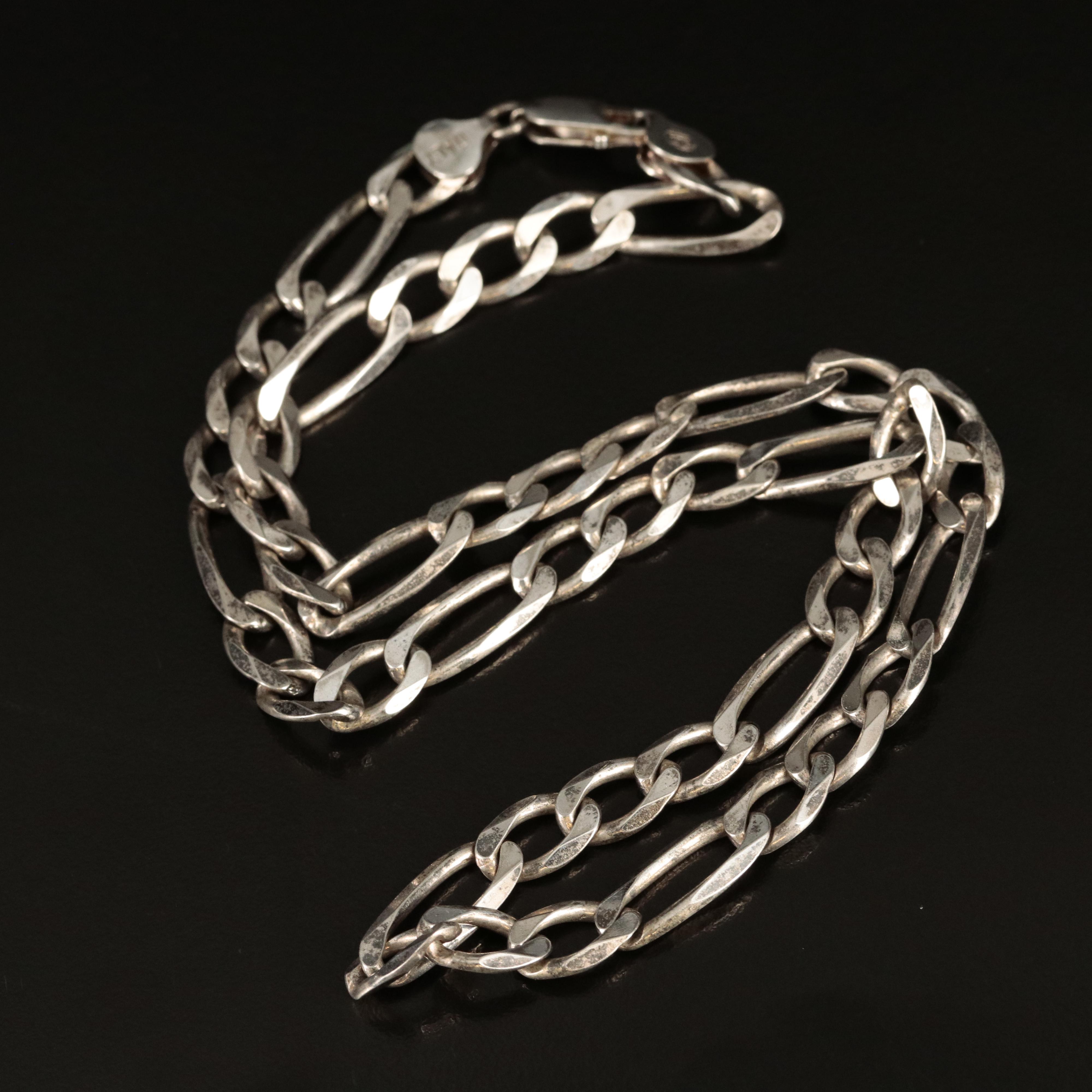 Italian Sterling Figaro Chain