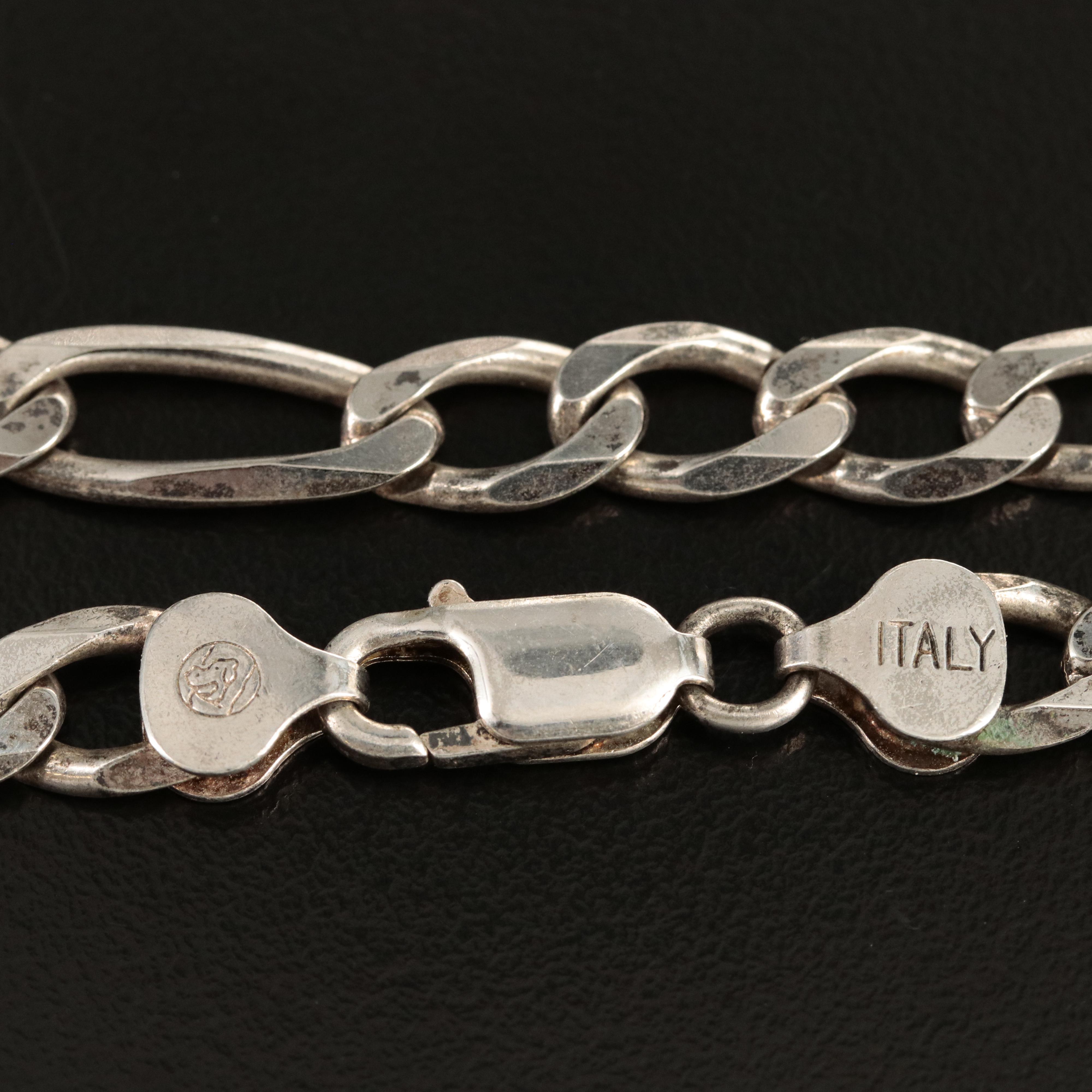 Italian Sterling Figaro Chain
