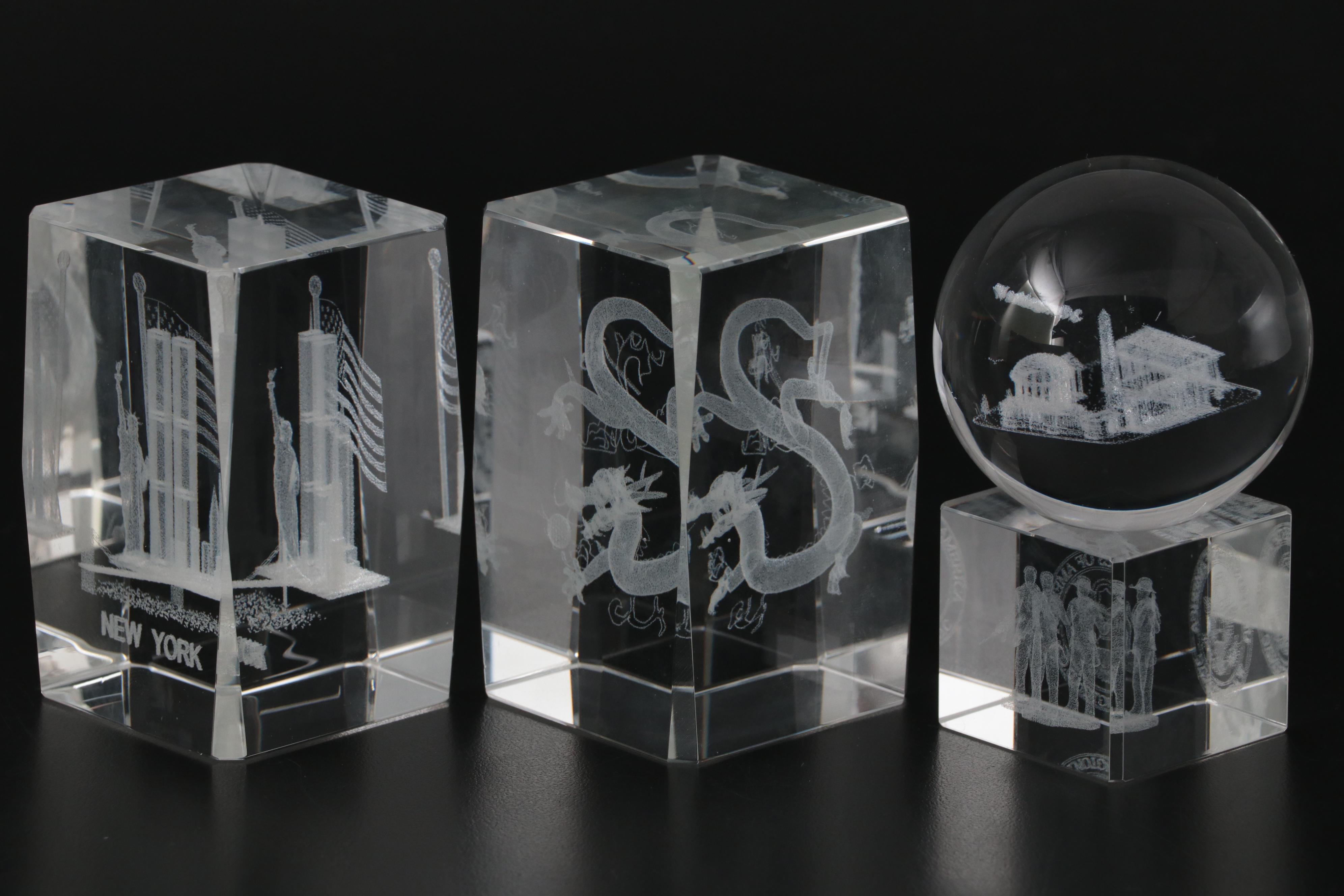Mats Jonasson and 3-D Laser Cut Crystal Paperweights