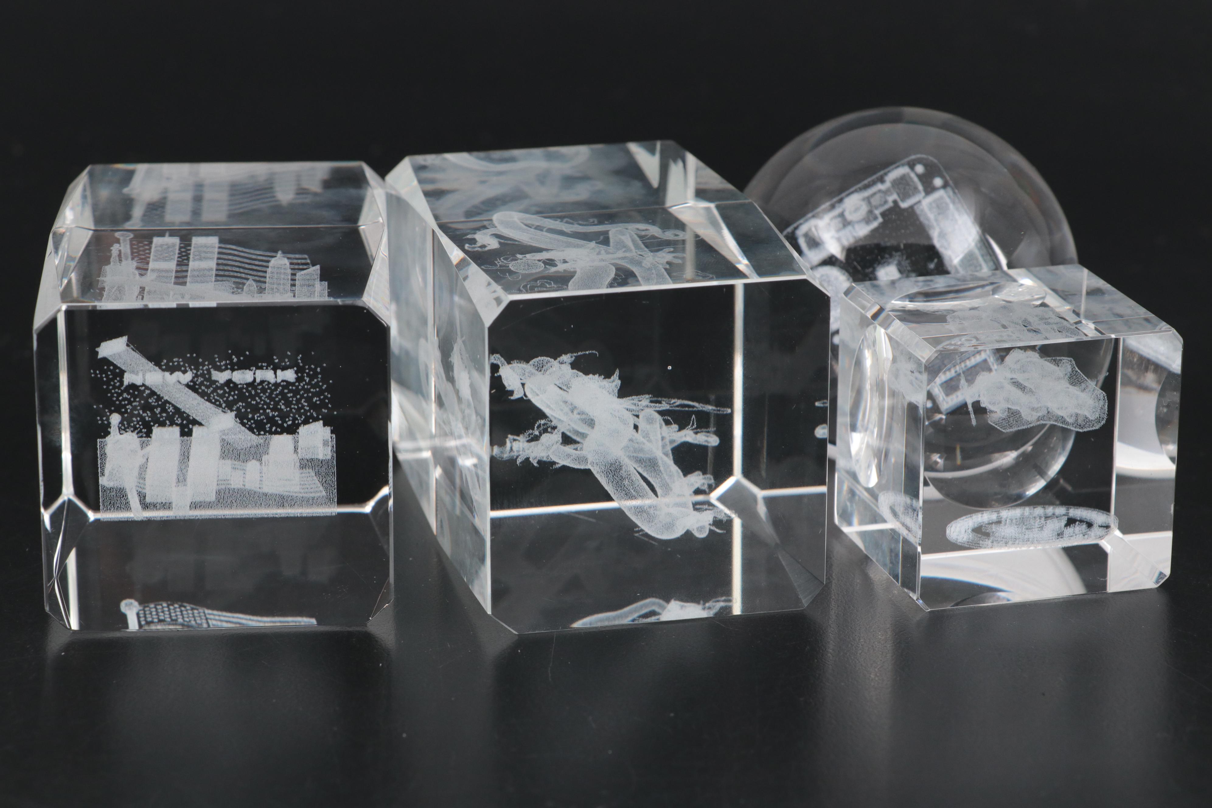Mats Jonasson and 3-D Laser Cut Crystal Paperweights