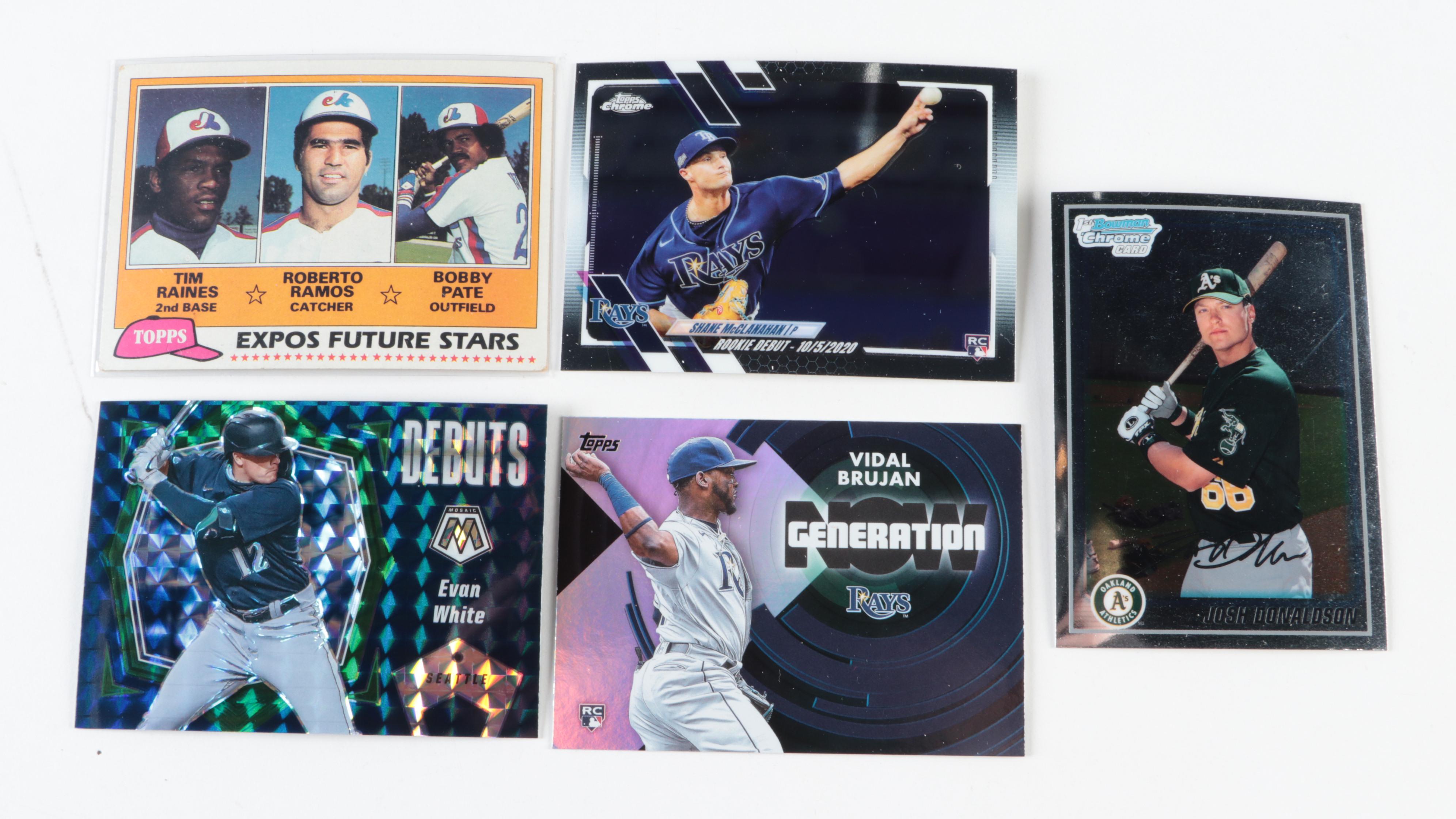 Topps, More Baseball Cards with Rookies, Jimenez, Marsh, Donaldson, 1970s–2020s