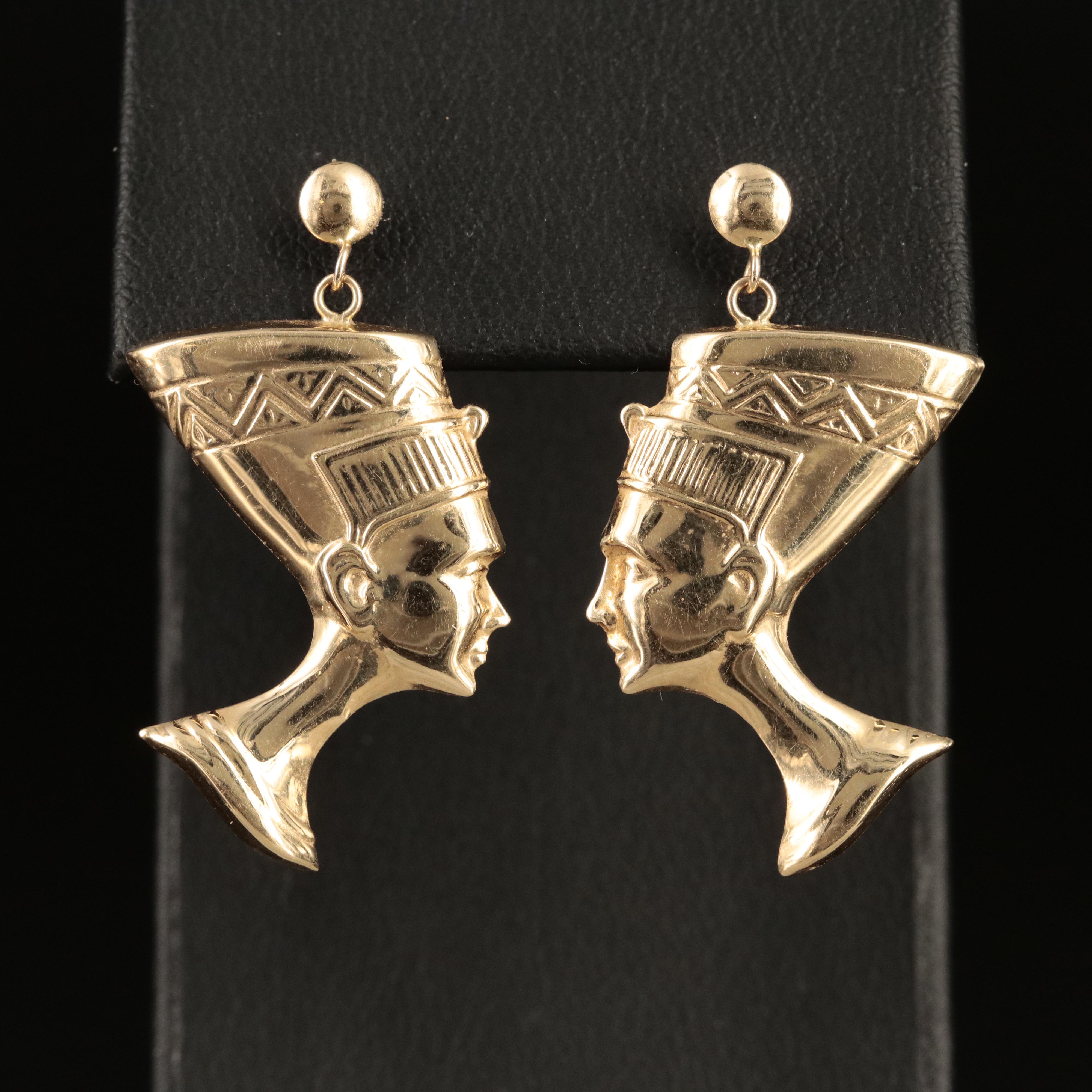 14K Nefertiti Earrings