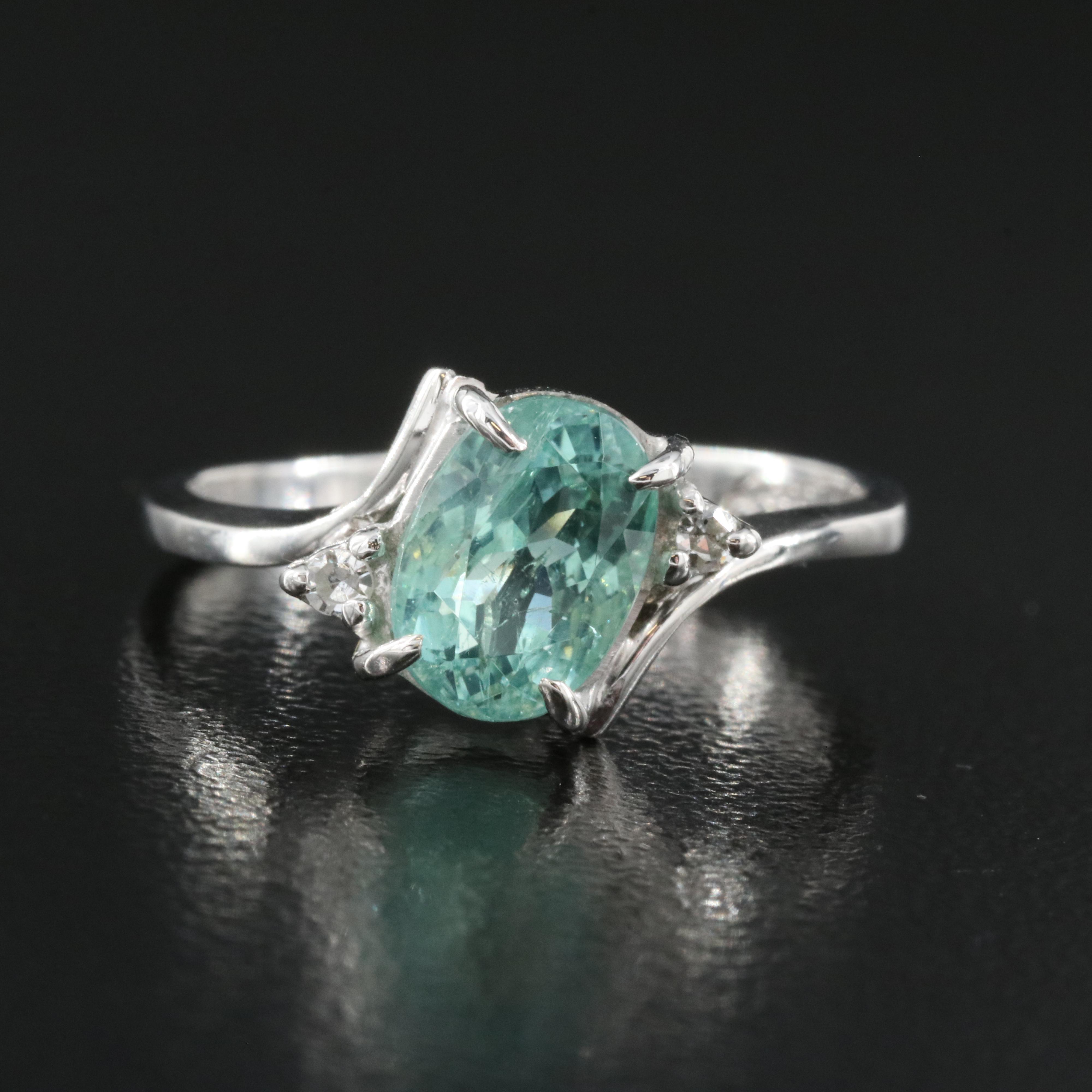 14K Tourmaline and Diamond Ring