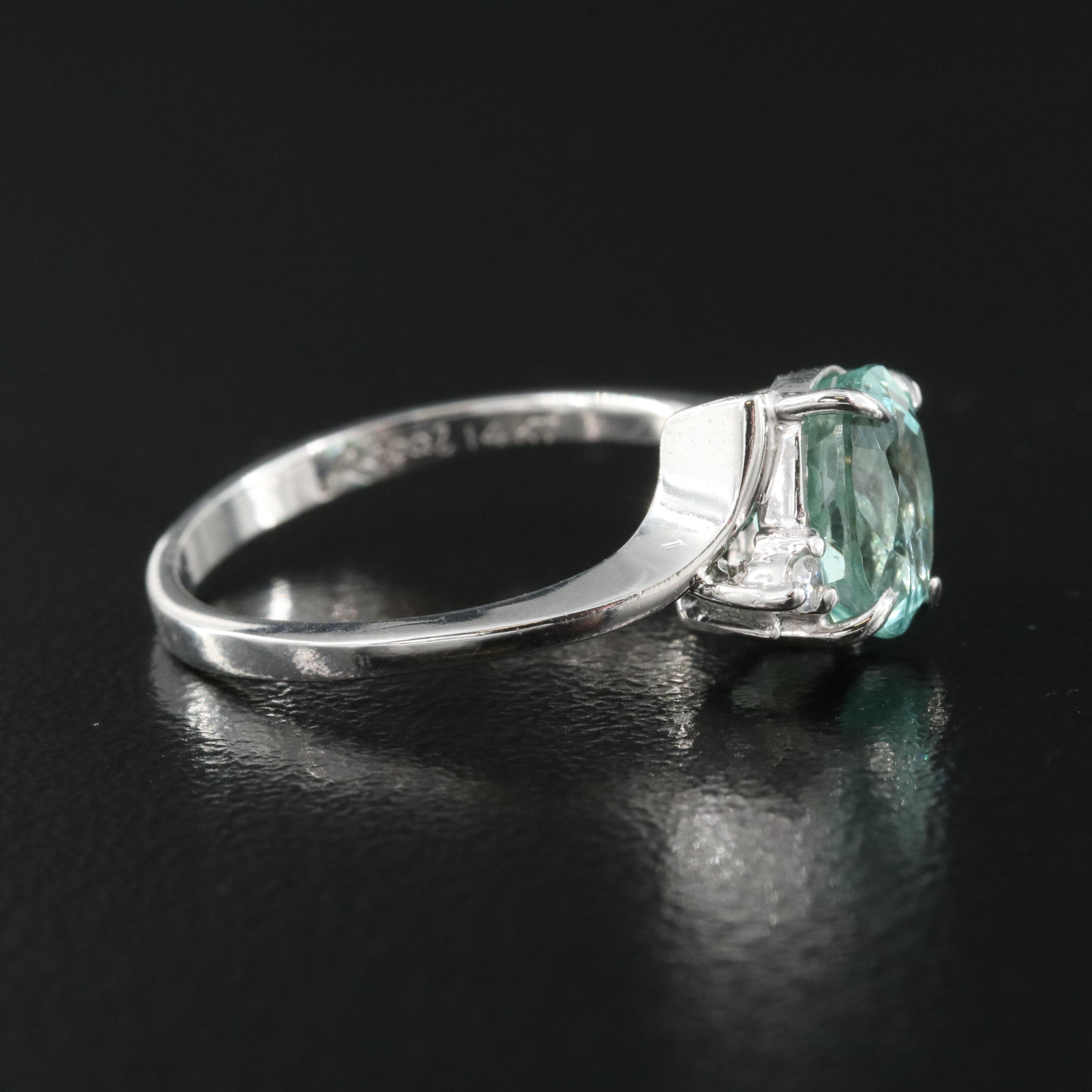 14K Tourmaline and Diamond Ring