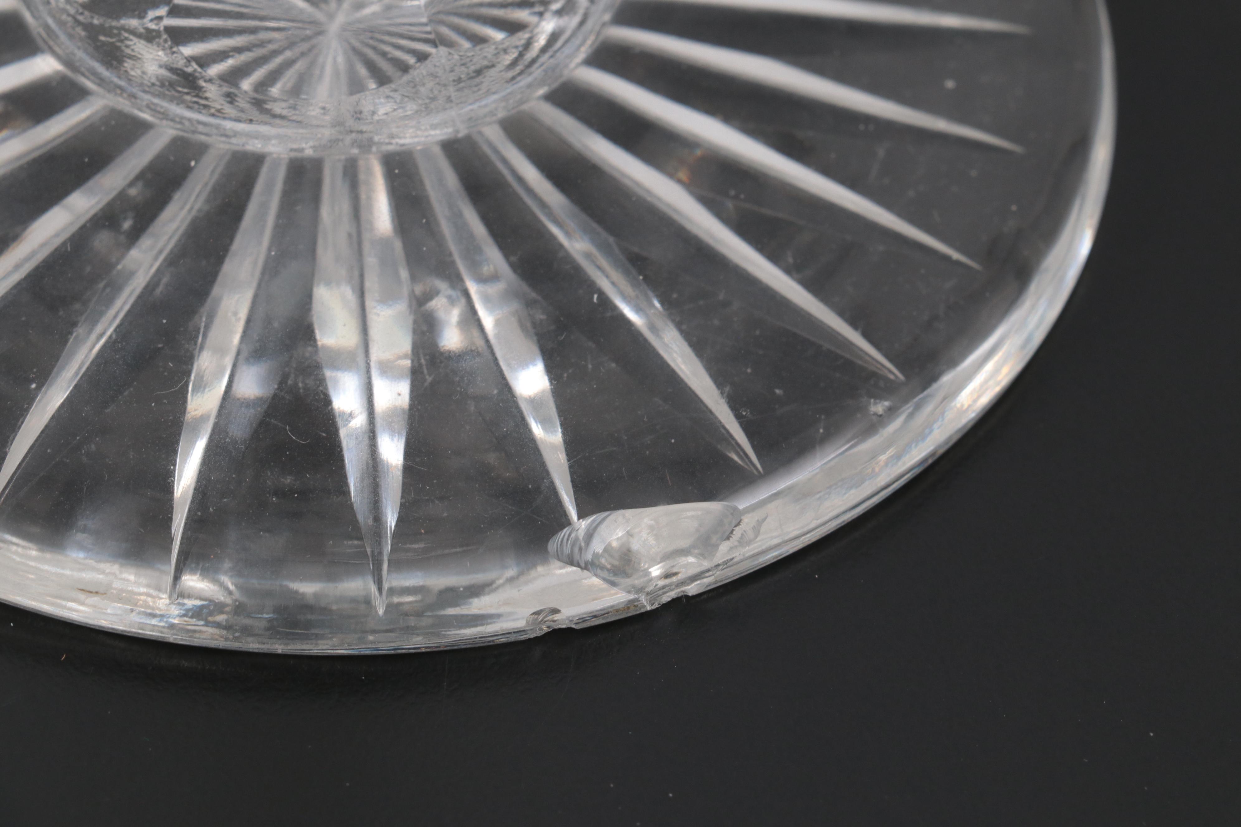 American Brilliant Cut Compote and Vase with Other Tableware and Serving Bowls