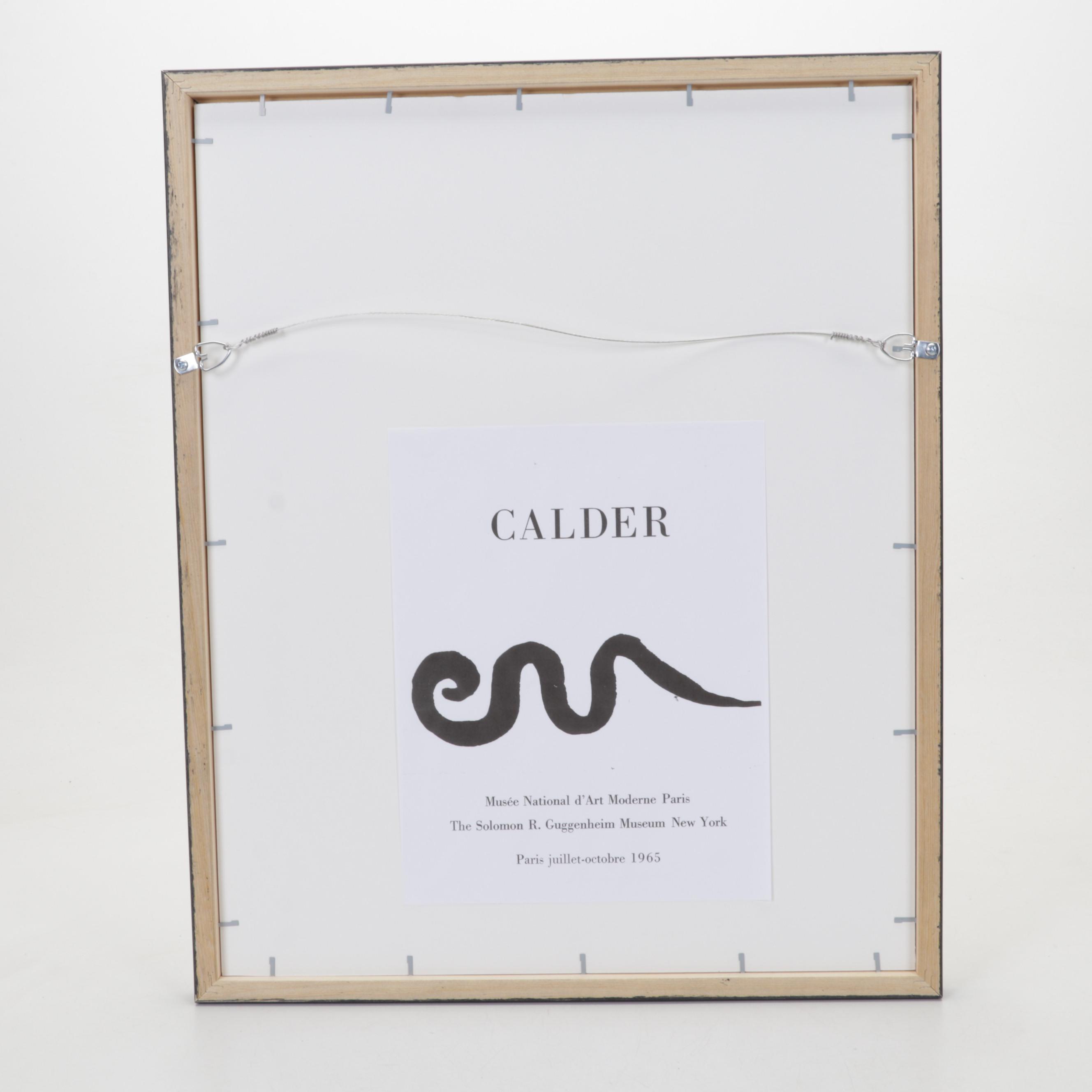 Lithograph After Alexander Calder From Musée National Exposition Catalog, 1965