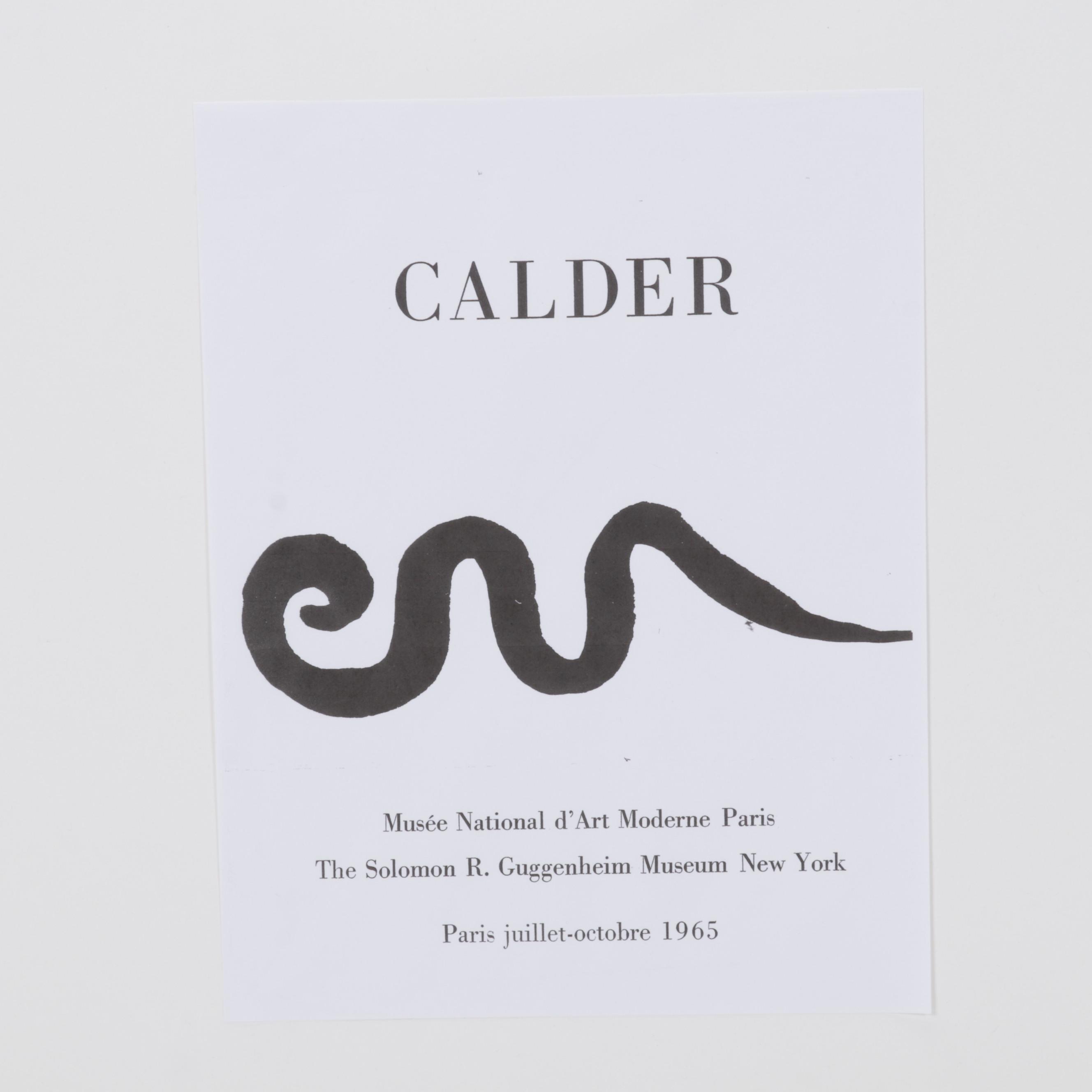 Lithograph After Alexander Calder From Musée National Exposition Catalog, 1965