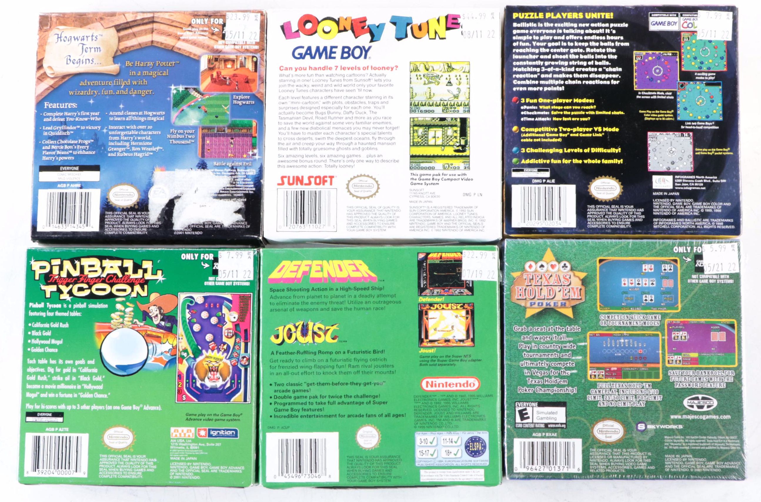 Gameboy and Gameboy Advance Games Including "Looney Tunes"
