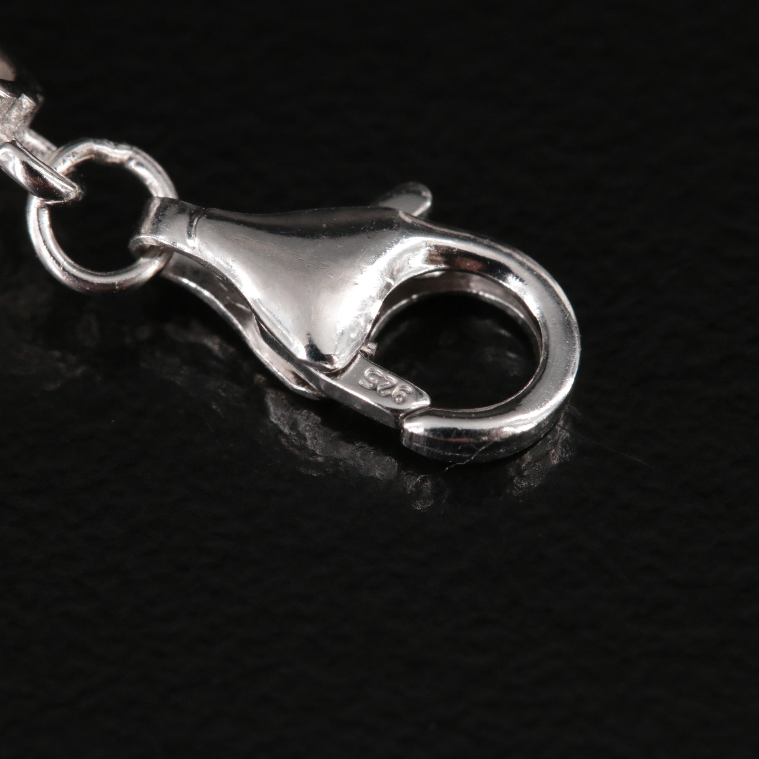 Sterling Fire Opal and Cubic Zirconia Bracelet