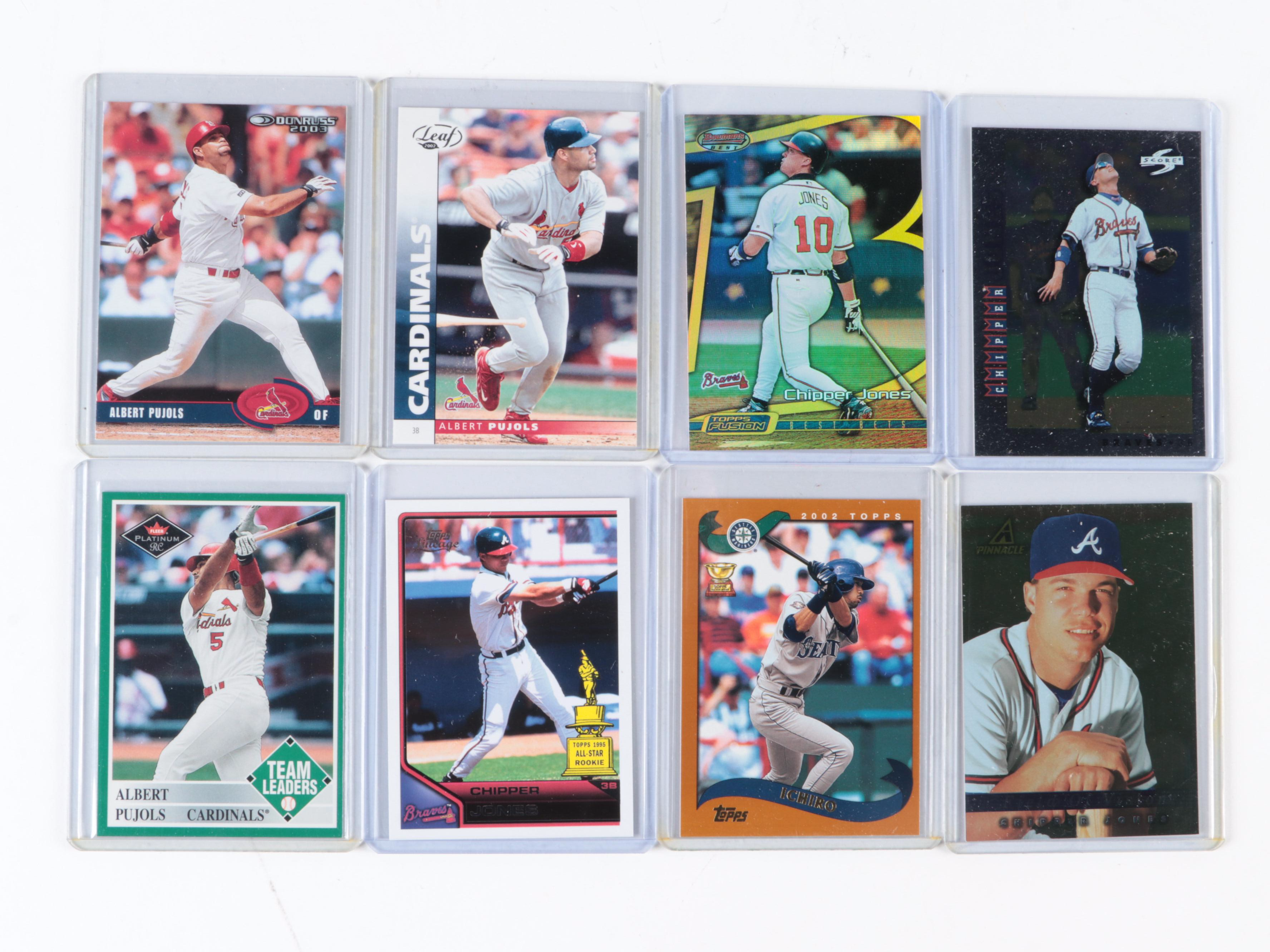 Topps, More Baseball Cards with Jones and Ichiro Rookies, Pujols, 1990s–2000s