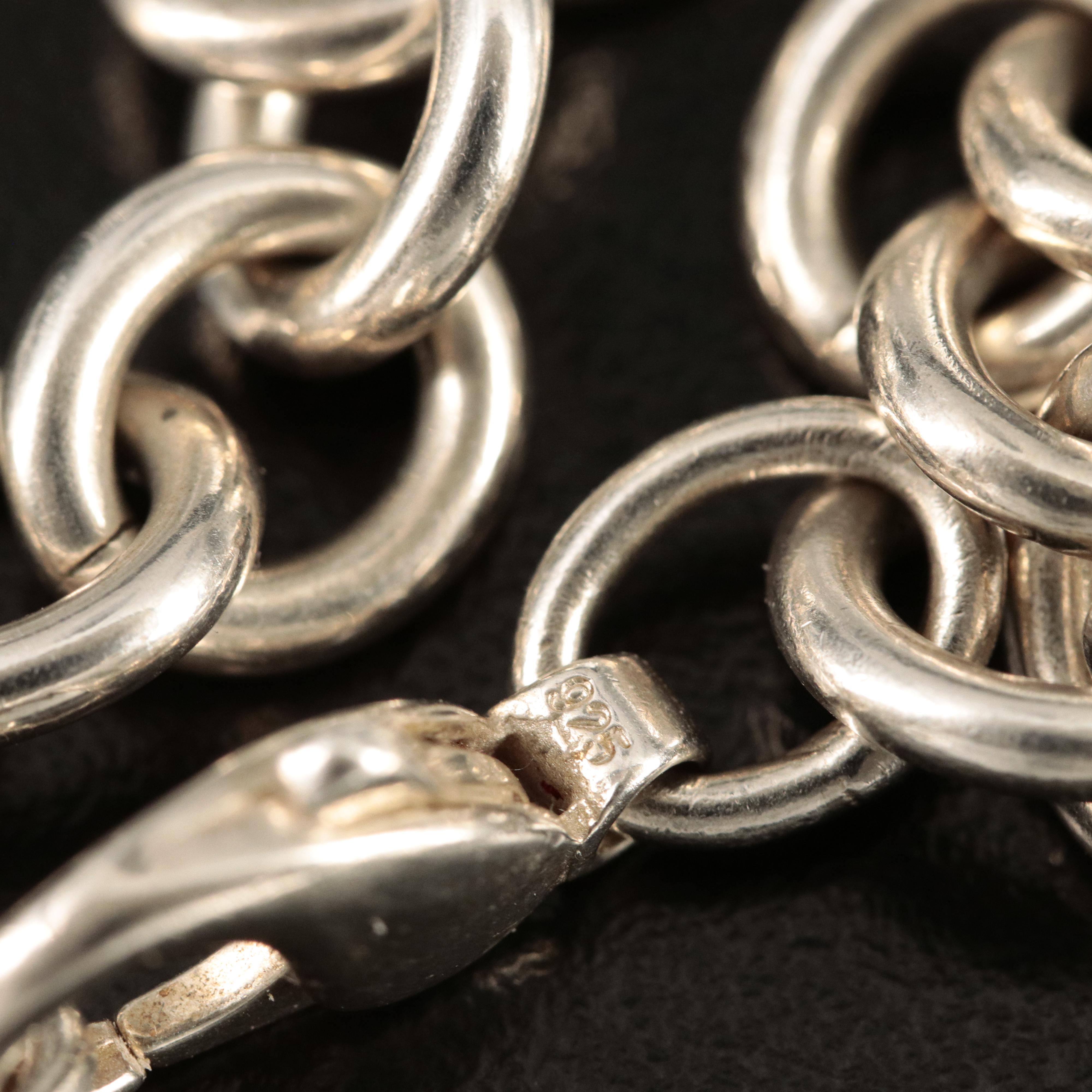 Tiffany & Co. Sterling Heart Charm Bracelet