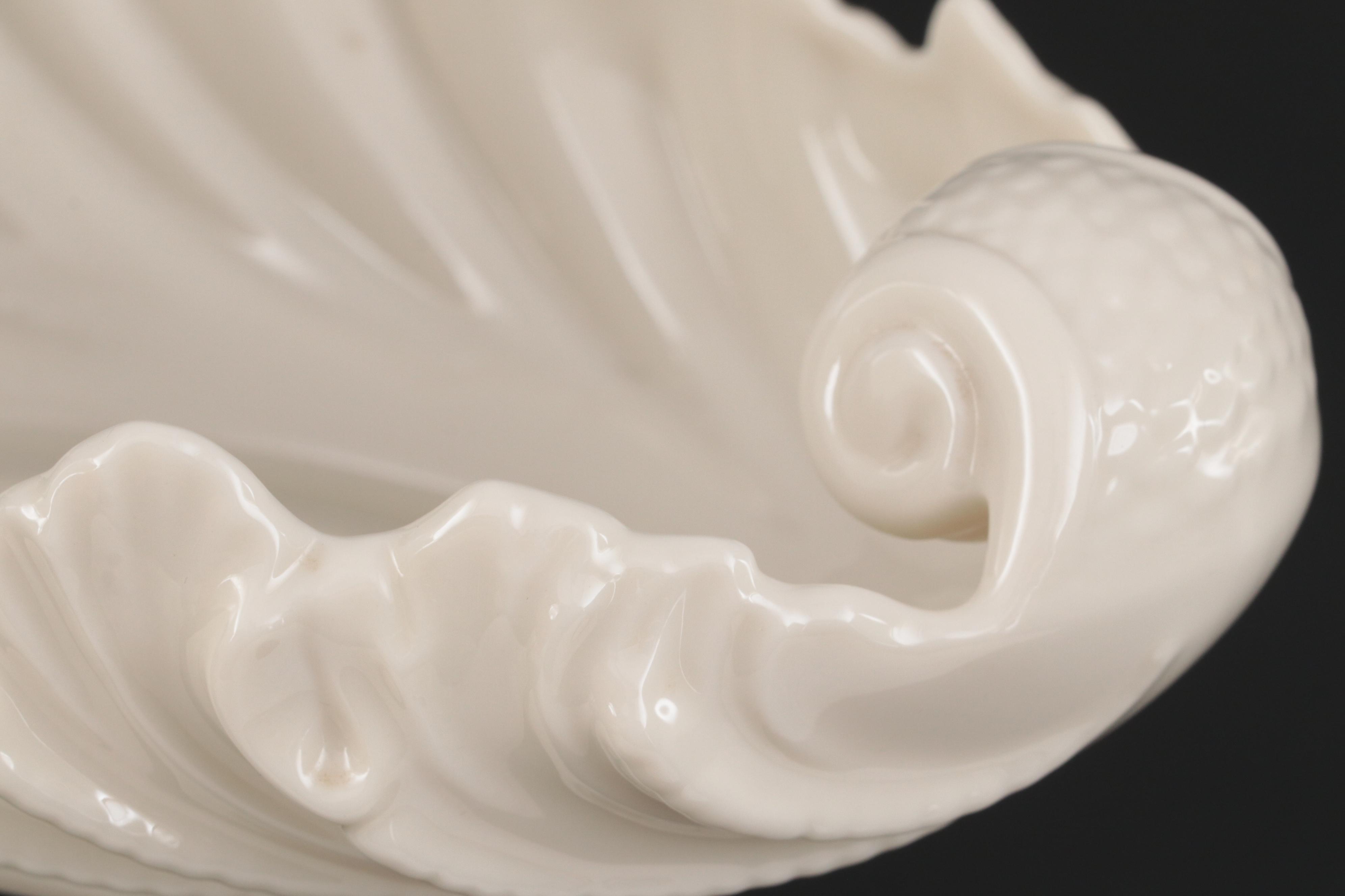 Lenox Bone China Empire Style Swan Trophy Vase and Acanthus Leaf Candy Dish