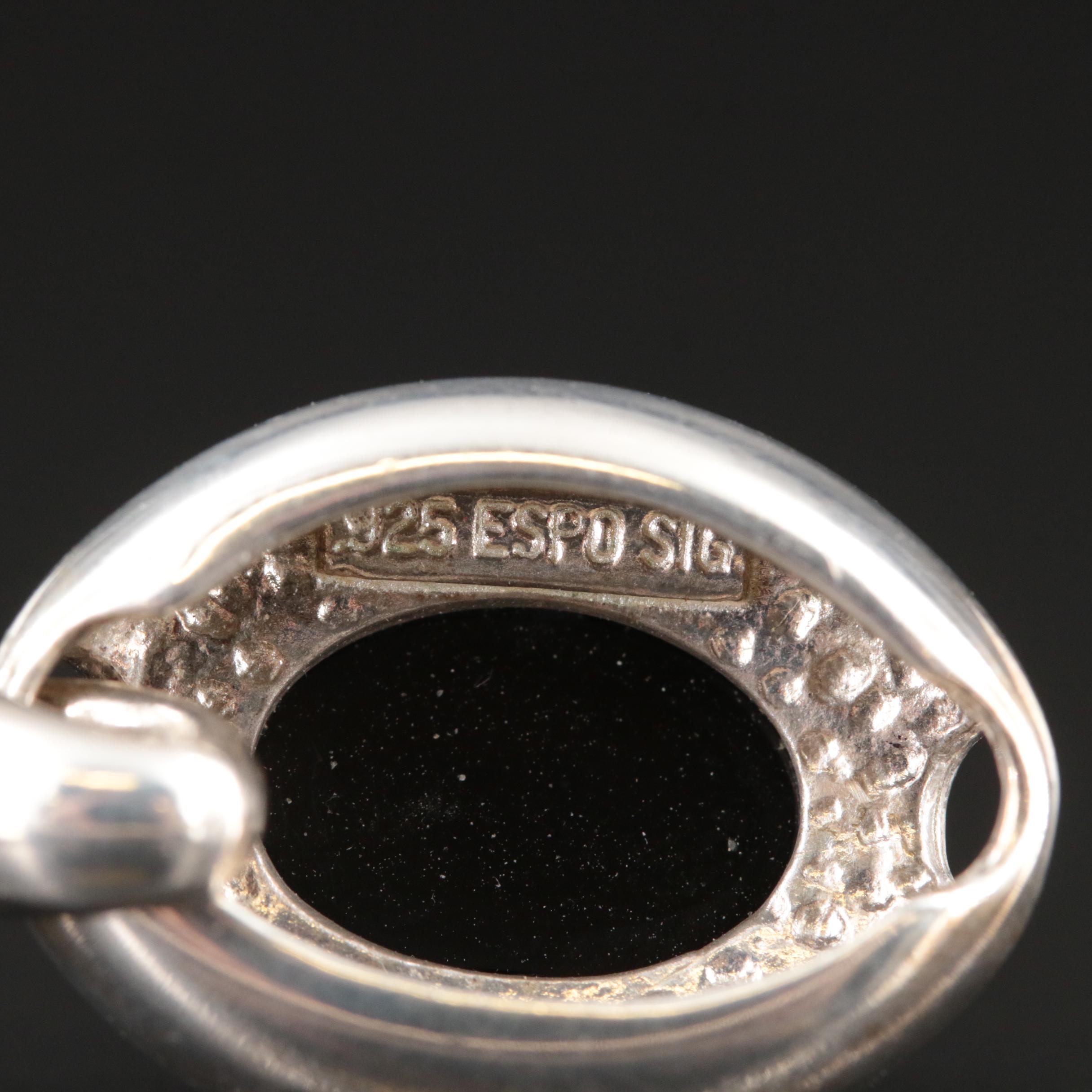 Joseph Esposito Sterling Silver and Black Onyx Bracelet