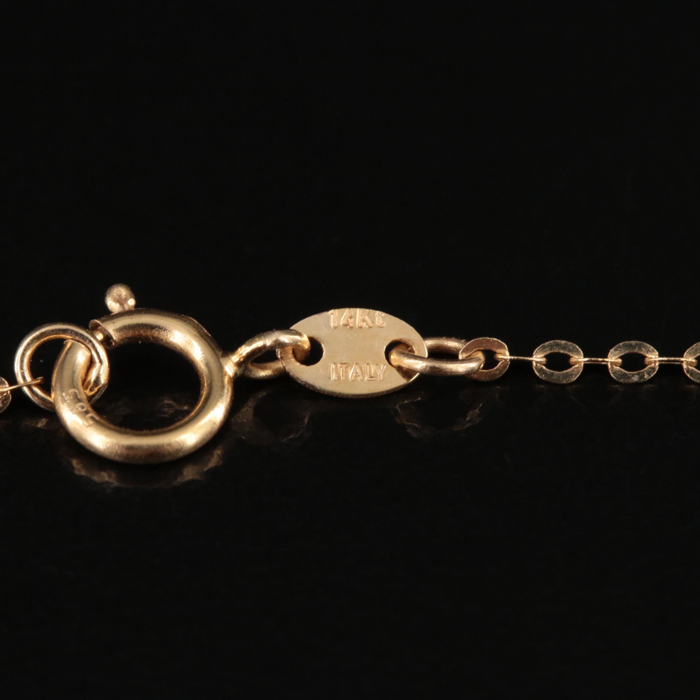 14K Mother of Pearl Quatrefoil Necklace