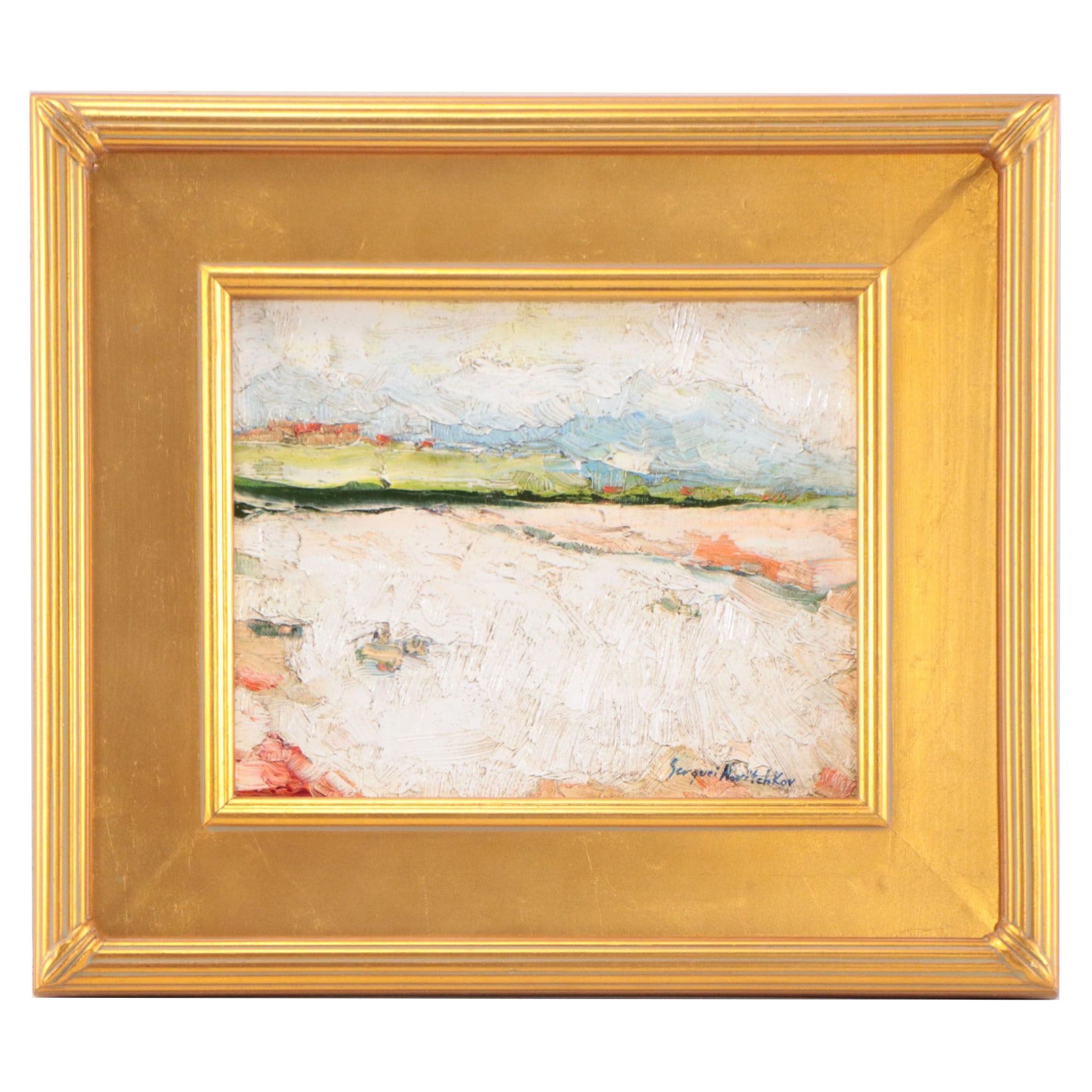 Serguei Novitchkov Abstract Landscape Oil Painting "Light Charm"