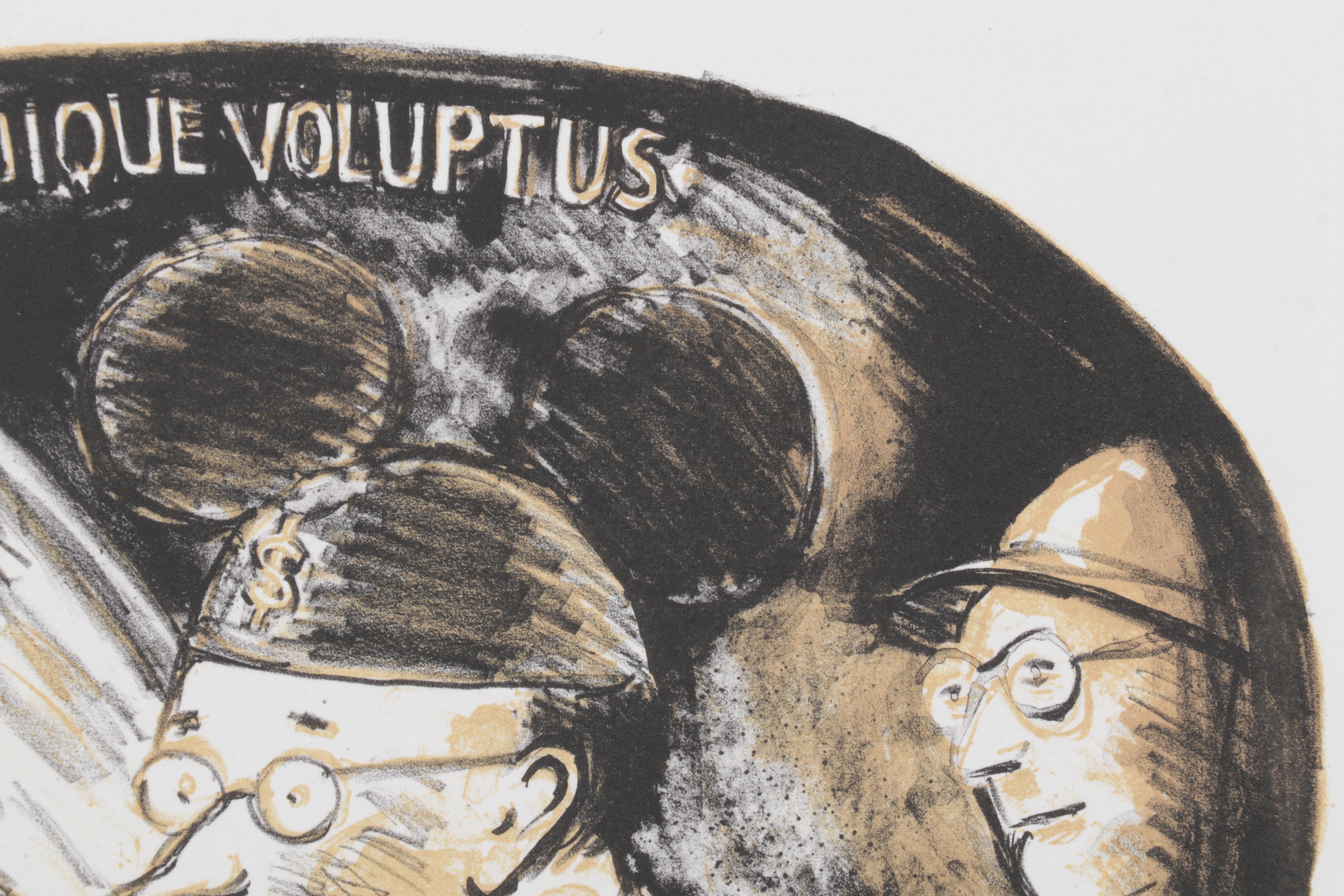 Sidney Chafetz Color Lithograph "Mirror Image," 1996