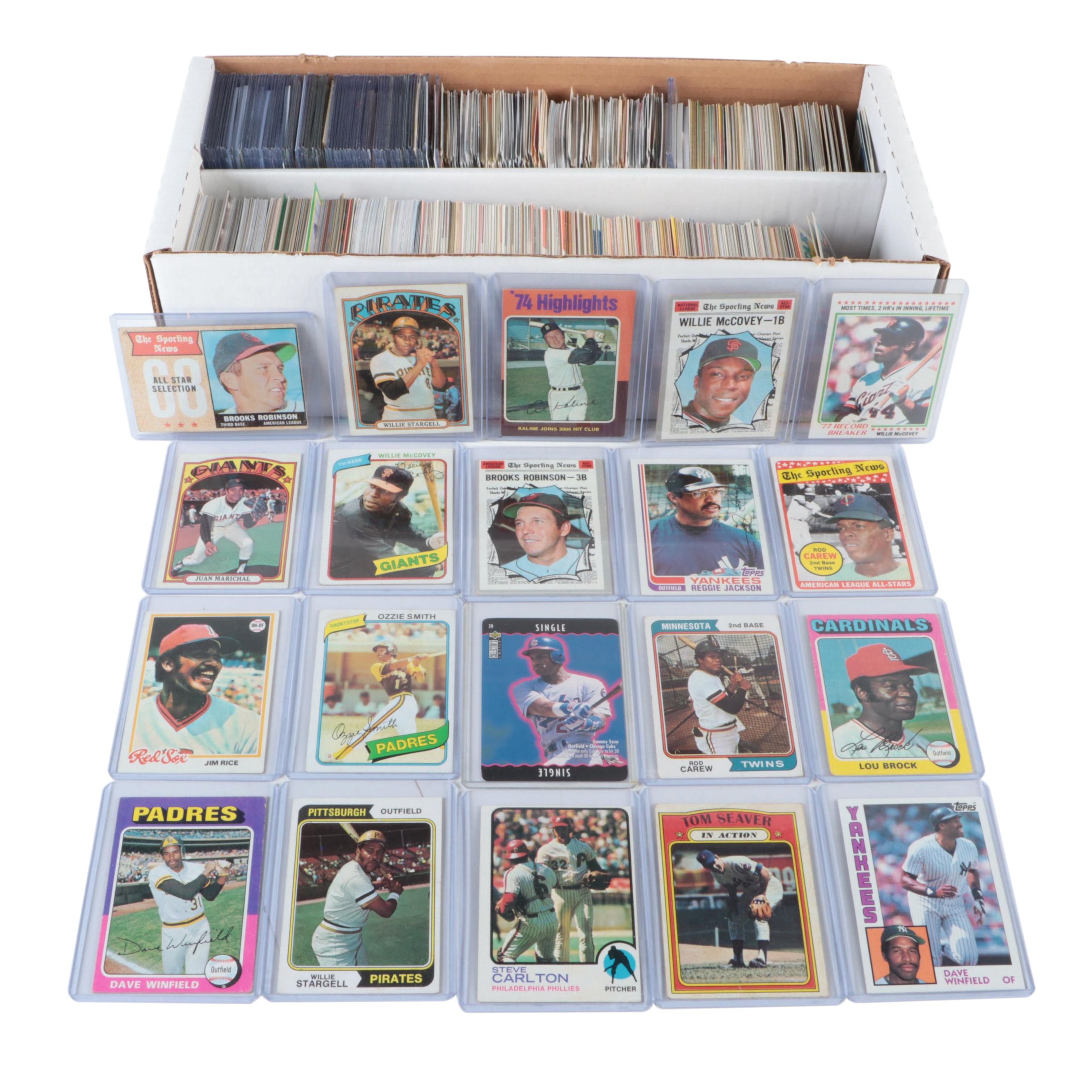 Topps, More Baseball Cards Including Robinson, Stargell, Sosa, HOF, 1960s–2020s