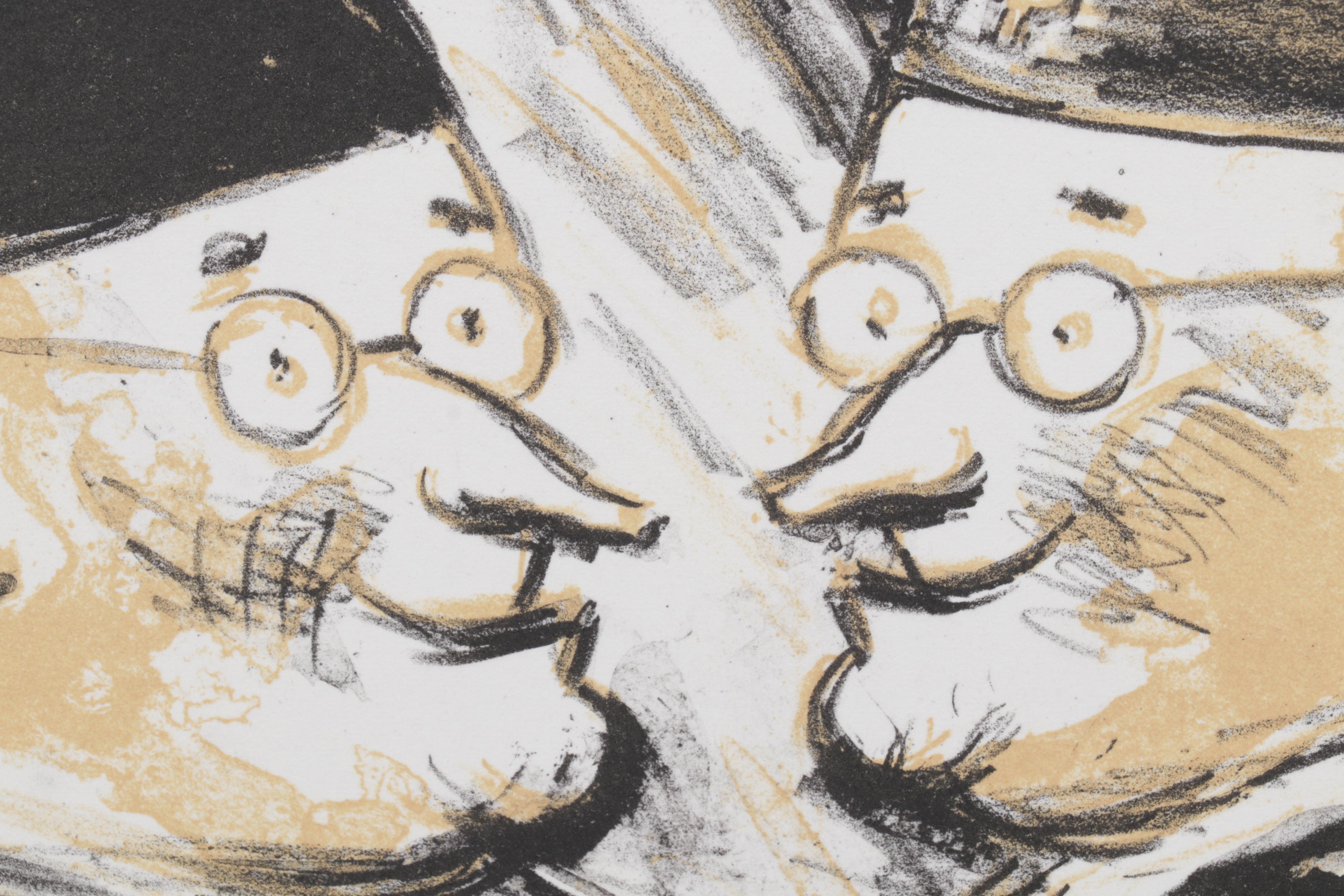 Sidney Chafetz Color Lithograph "Mirror Image," 1996