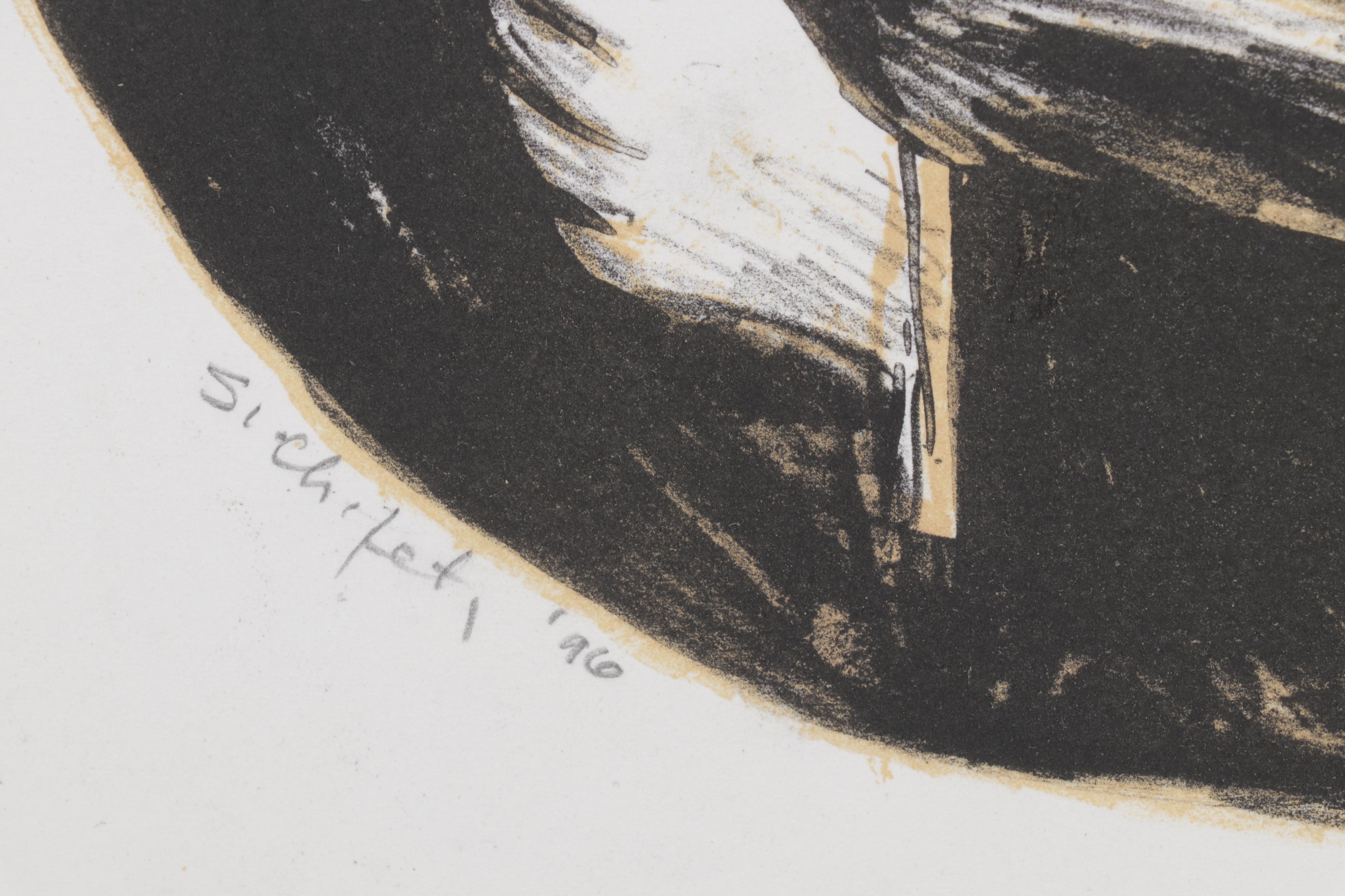 Sidney Chafetz Color Lithograph "Mirror Image," 1996