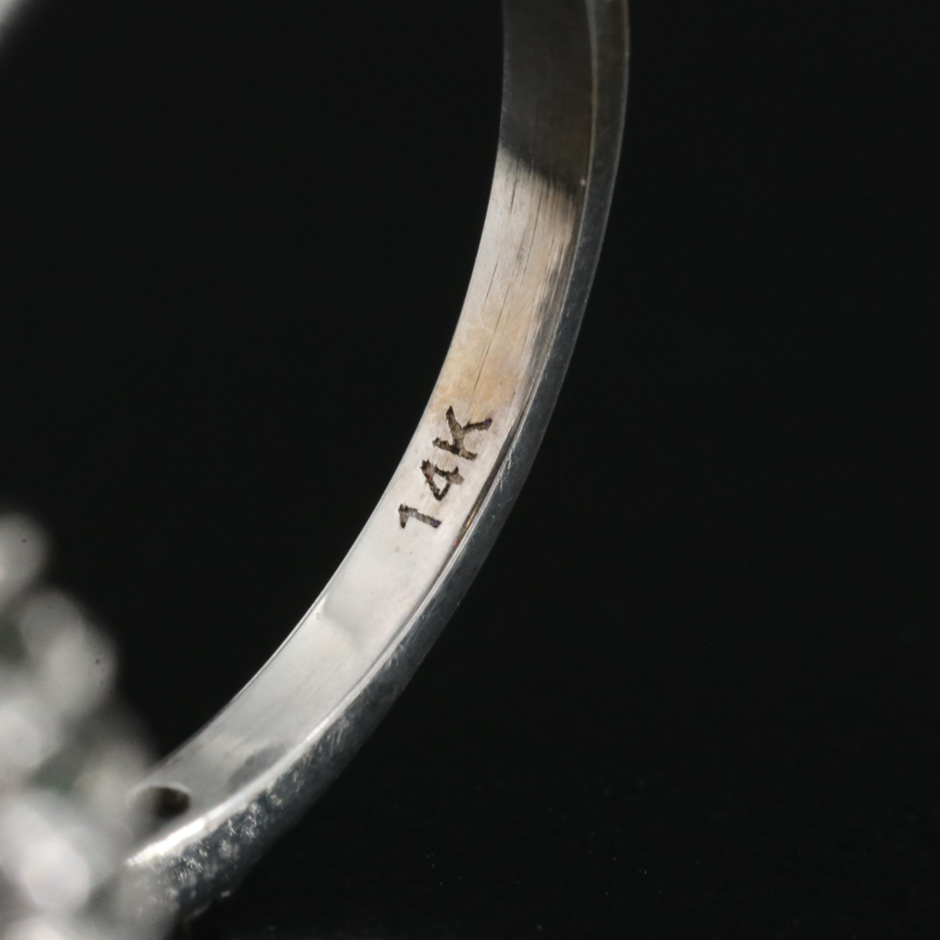 14K 9.08 CT Emerald and Diamond Ring