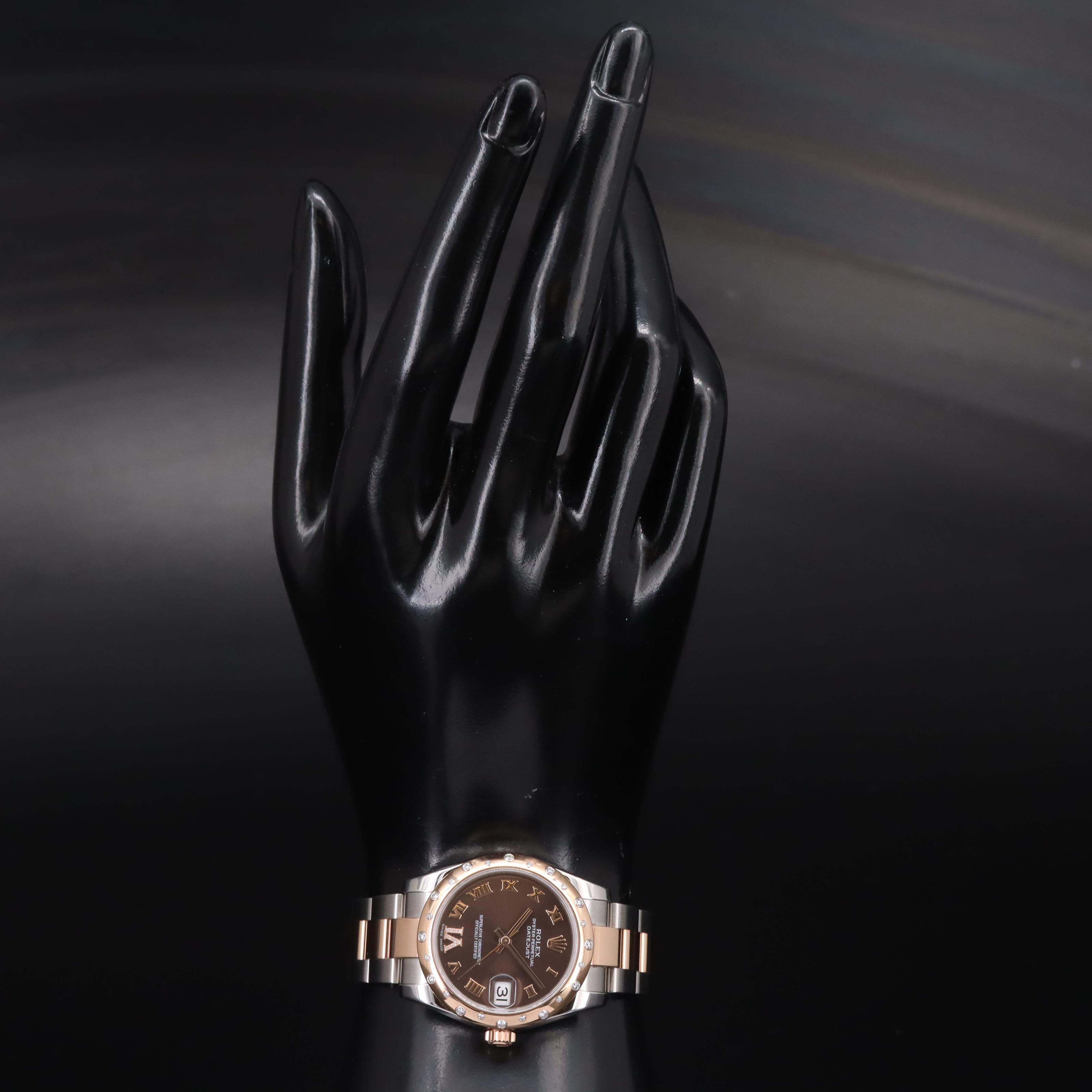 18K Everose and Stainless Steel Rolex Datejust Diamond Watch