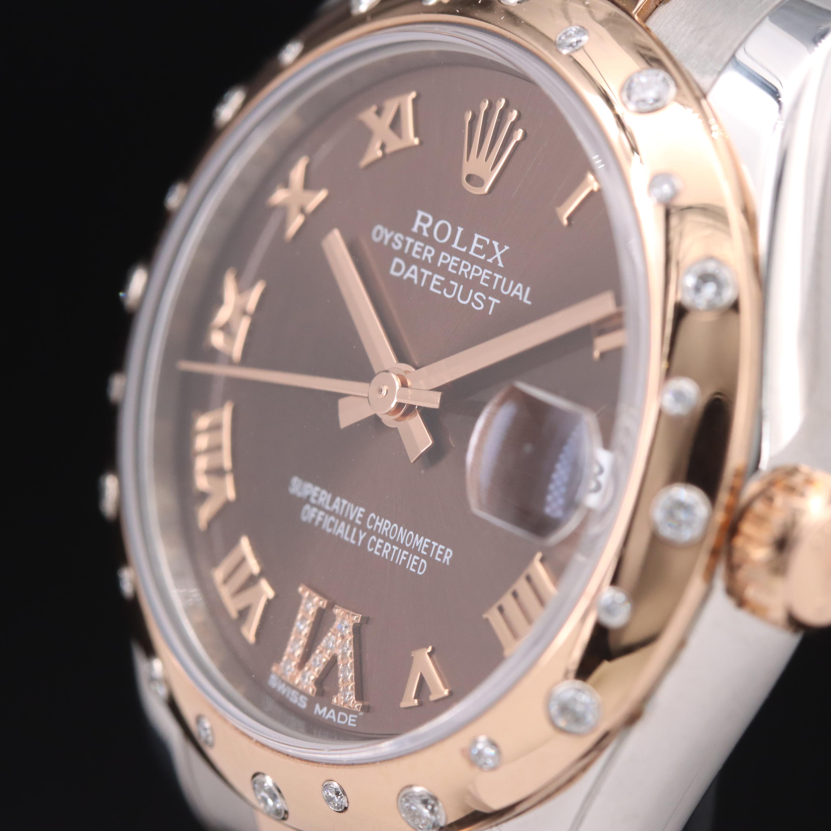 18K Everose and Stainless Steel Rolex Datejust Diamond Watch