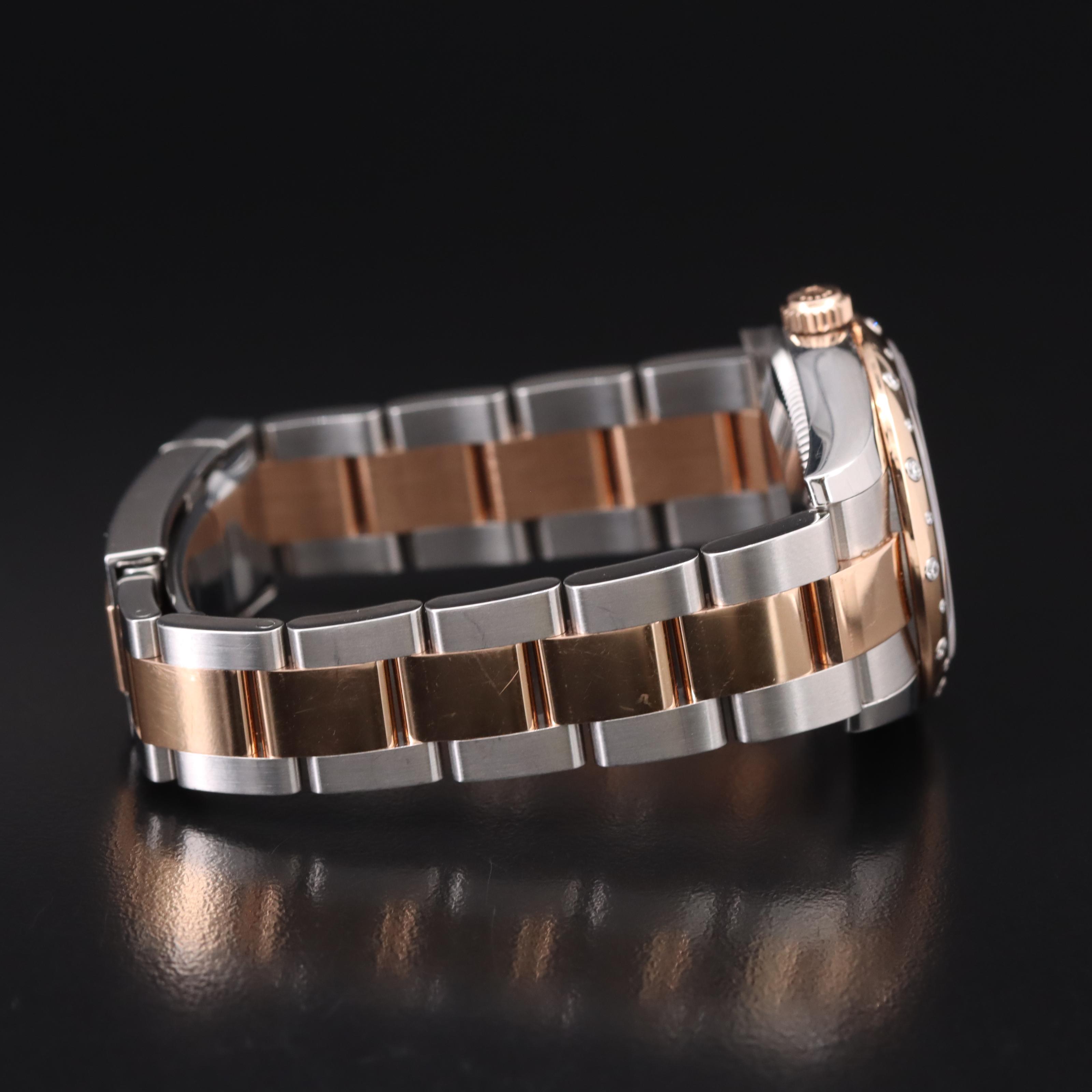 18K Everose and Stainless Steel Rolex Datejust Diamond Watch