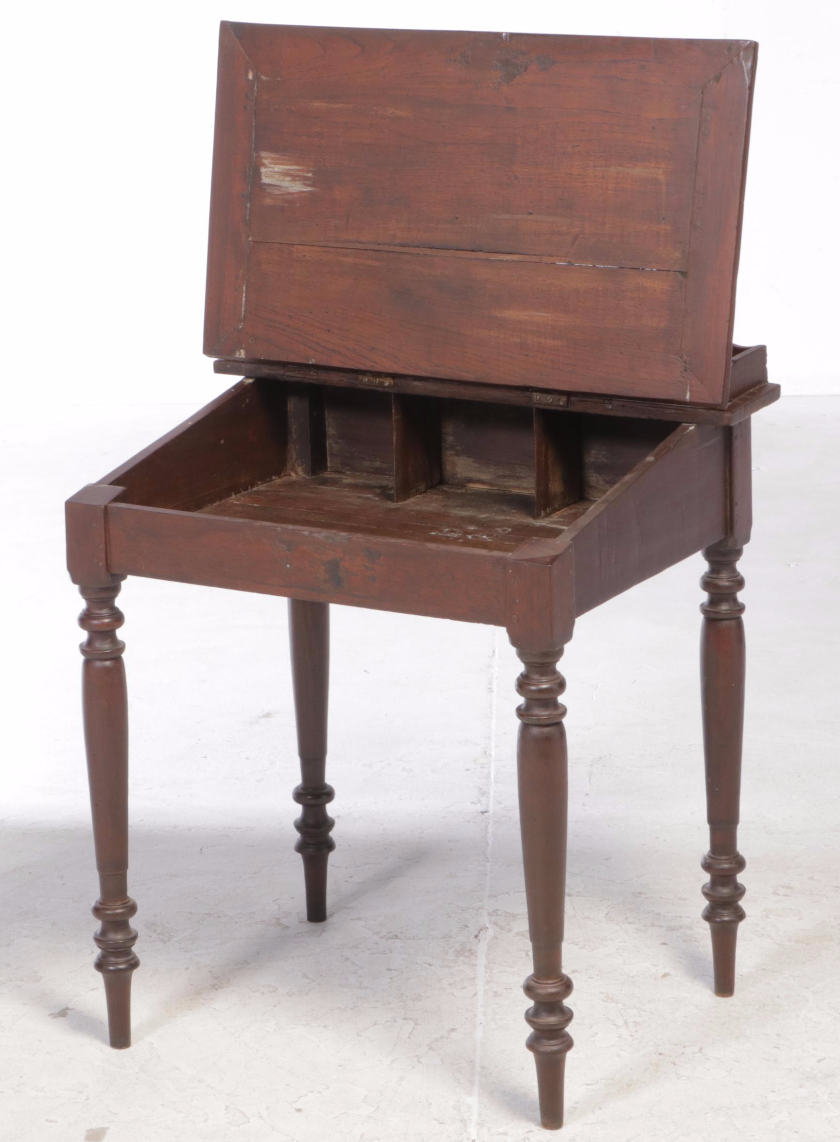 Early Victorian Walnut Writing Desk, Mid-19th Century