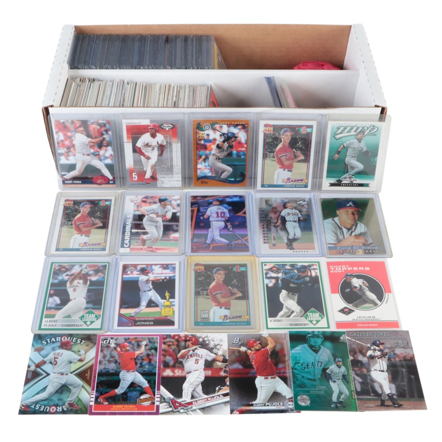 Topps, More Baseball Cards with Jones and Ichiro Rookies, Pujols, 1990s–2000s