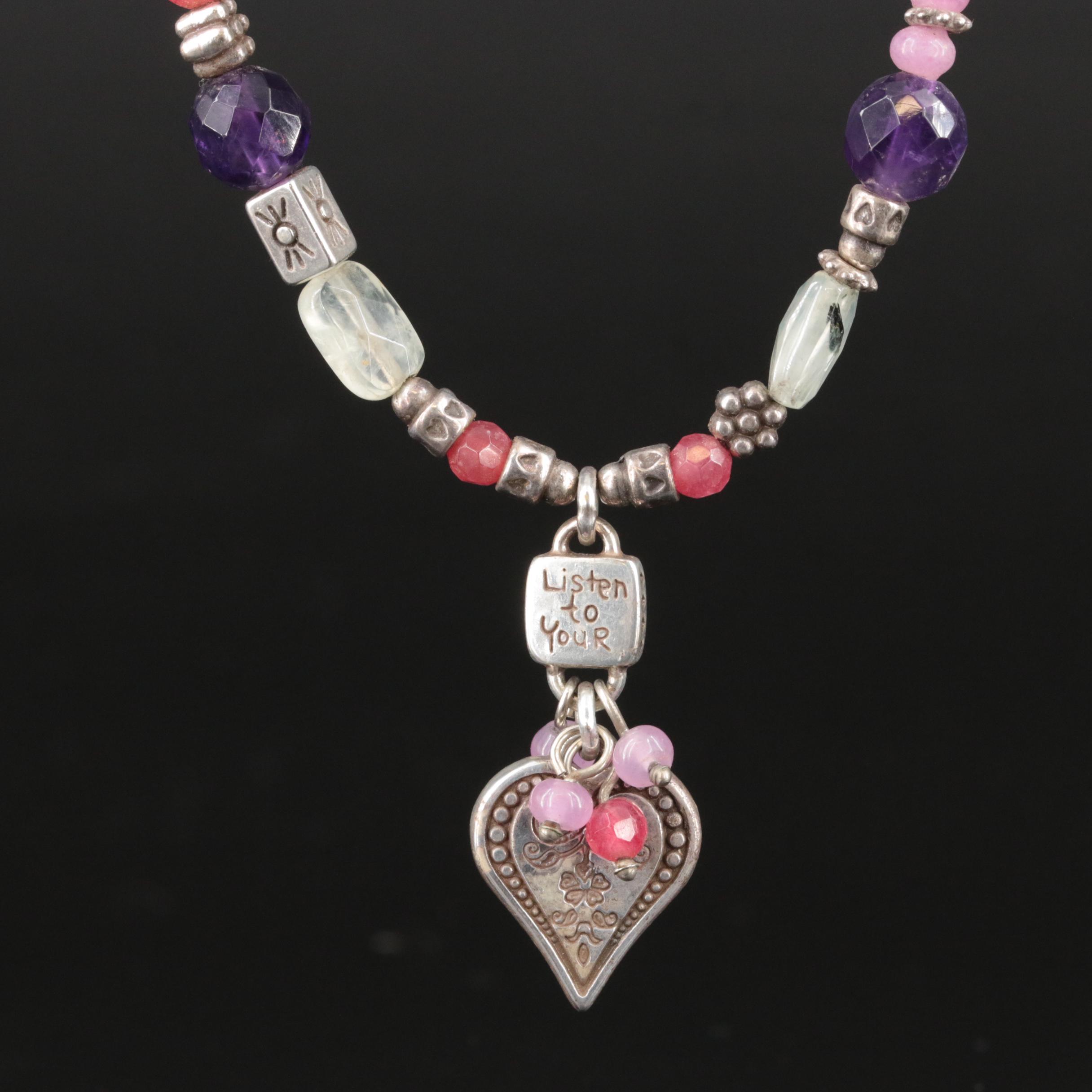 Brighton "Heart Melody" Amethyst, Prehnite and Quartz Necklace