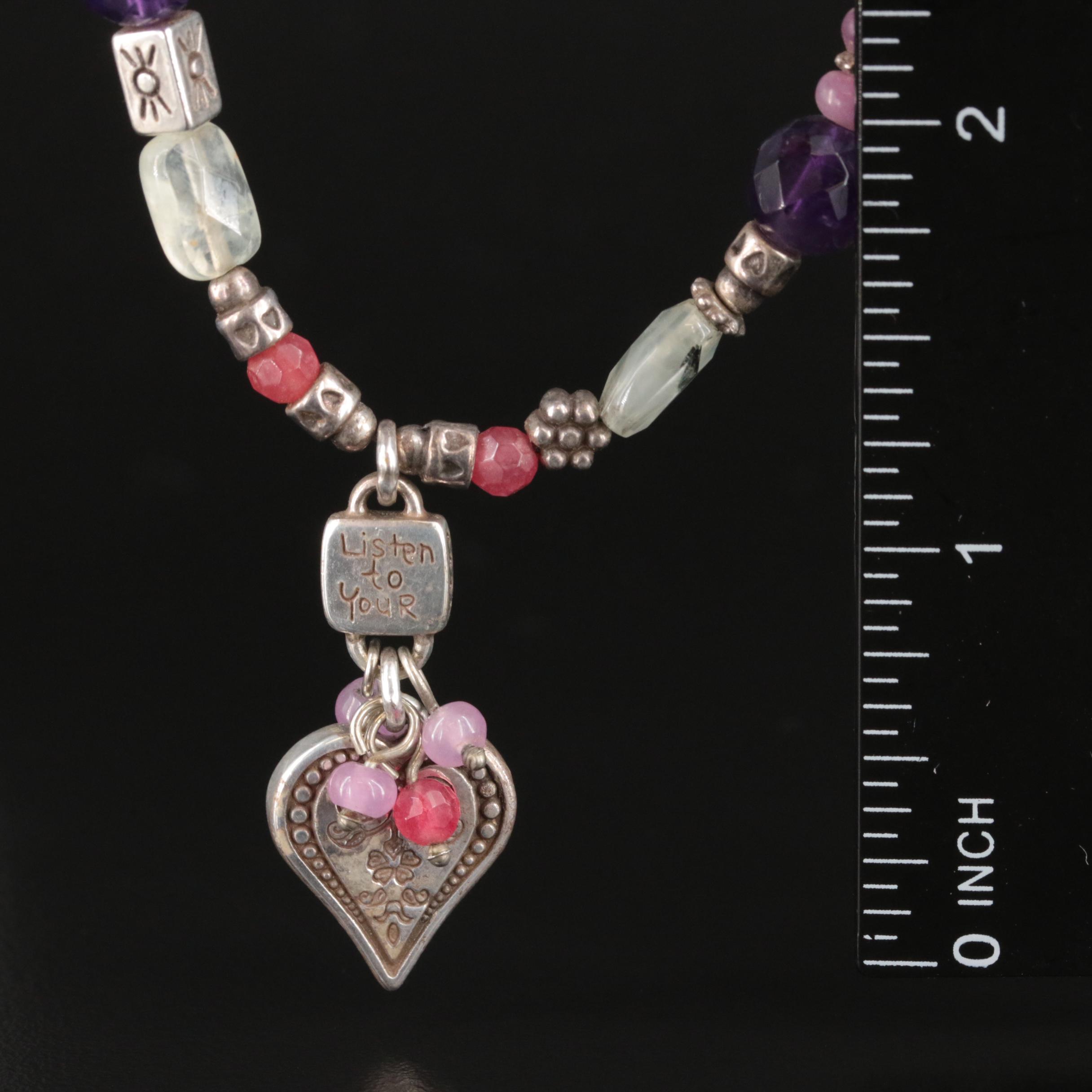 Brighton "Heart Melody" Amethyst, Prehnite and Quartz Necklace