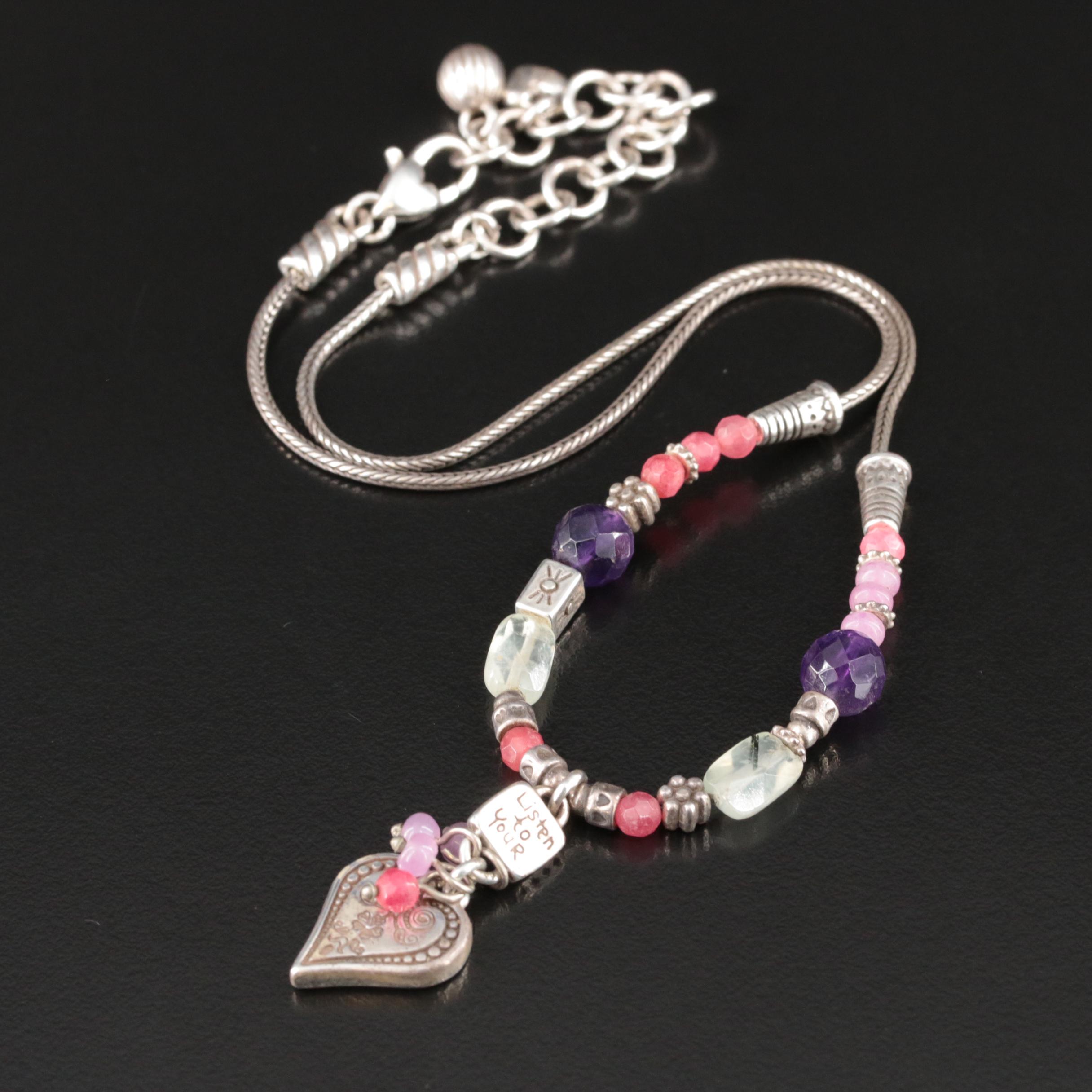 Brighton "Heart Melody" Amethyst, Prehnite and Quartz Necklace