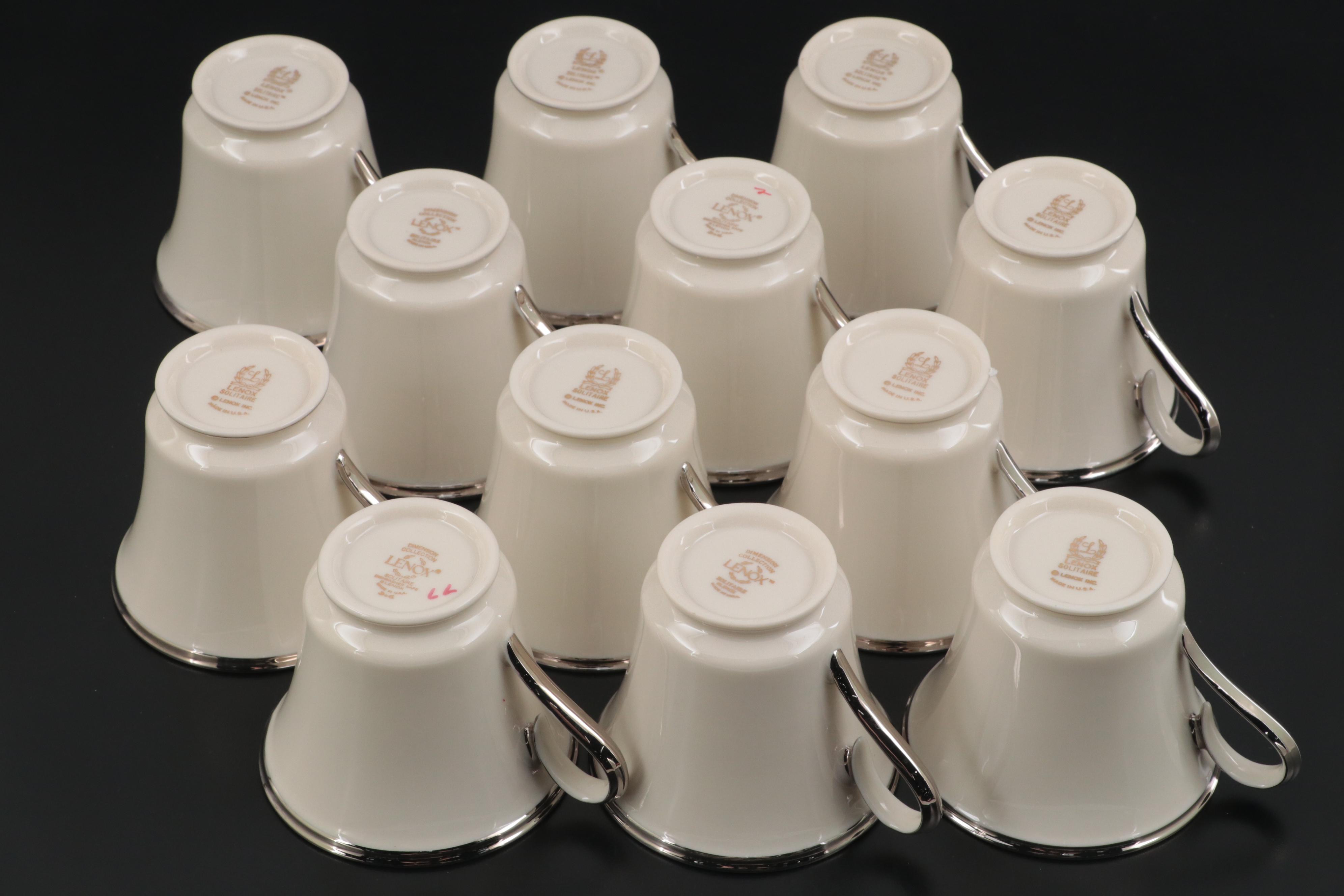 Lenox Bone China "Solitaire" Platinum Trim Tableware